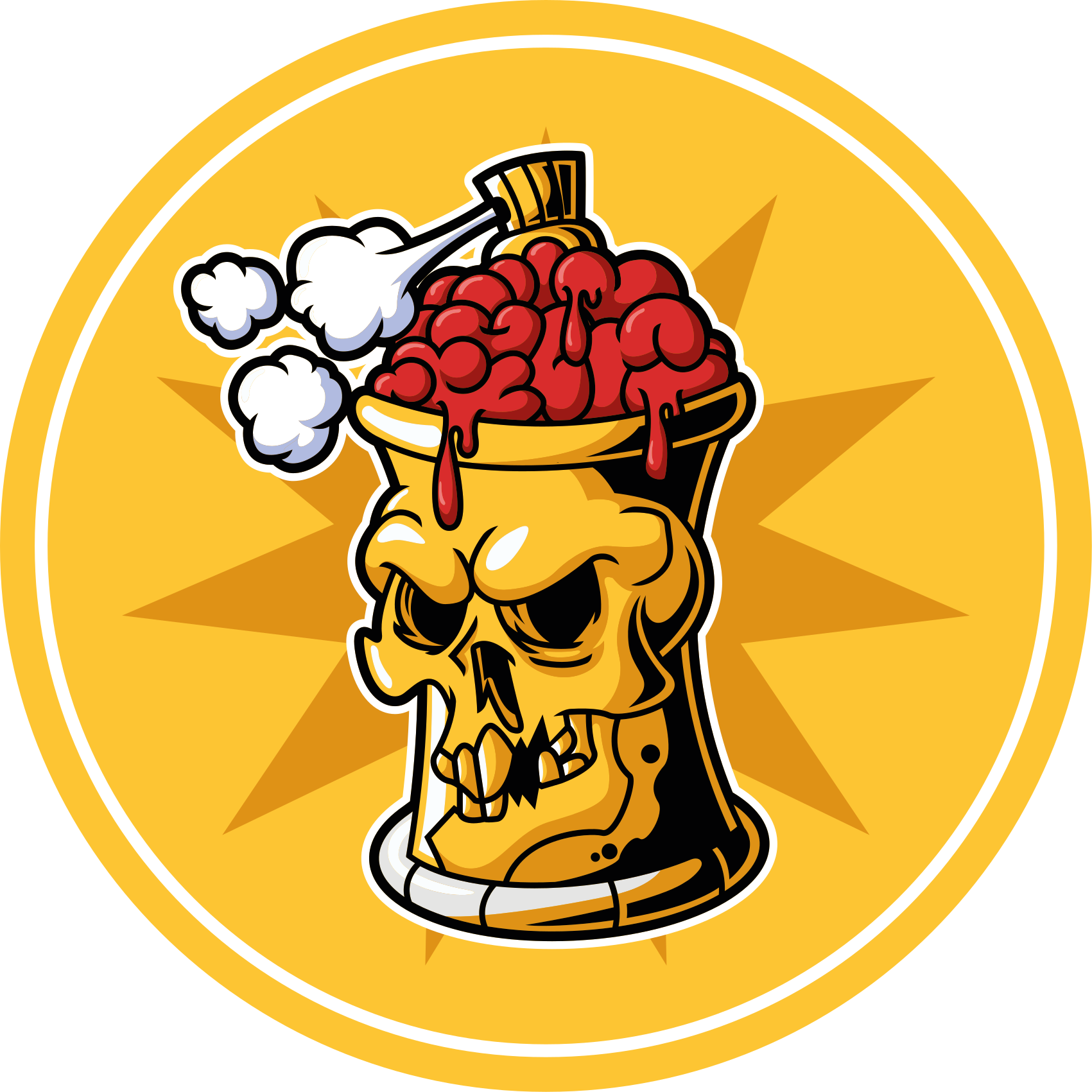 Vinil podovi tinejdžeri zdjela lubanje i mozga - TenStickers