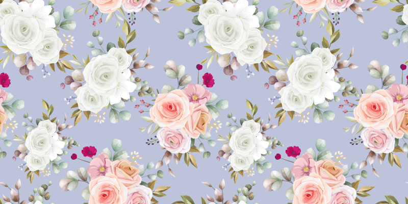 Vinil podovi cvijeće i biljke elegantni uzorci ruža - TenStickers