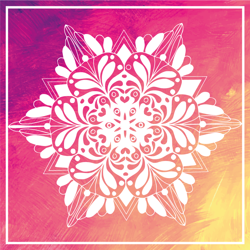 Vinil podovi mandala raskošan botanički aranžman - TenStickers