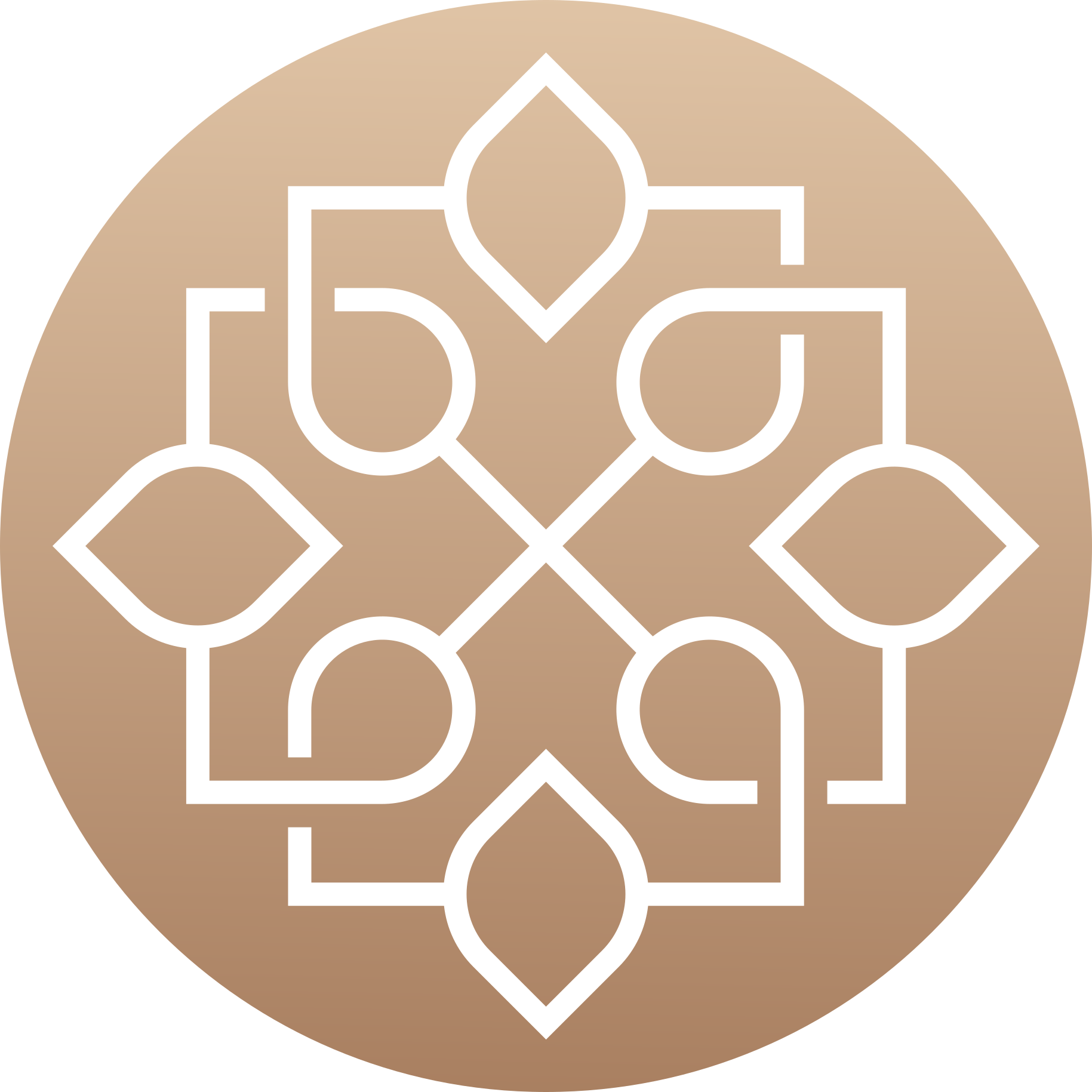 Vinil podovi mandala smeđi i bijeli motiv - TenStickers