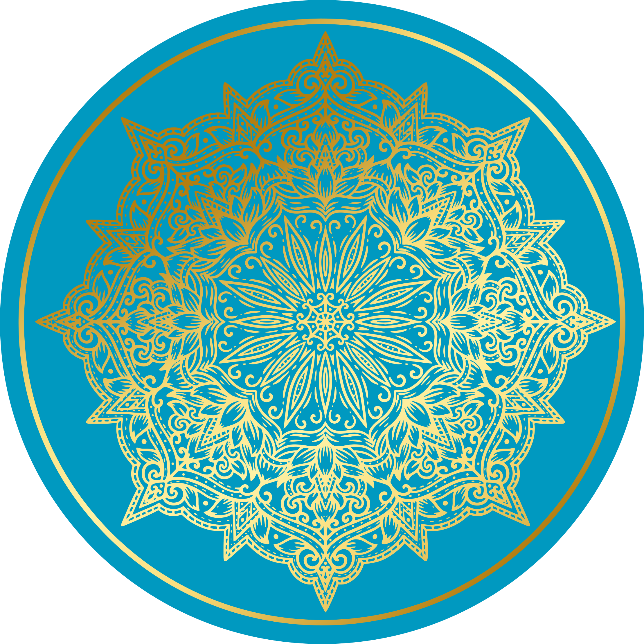 Vinil podovi kružni složena umjetnička djela mandale - TenStickers