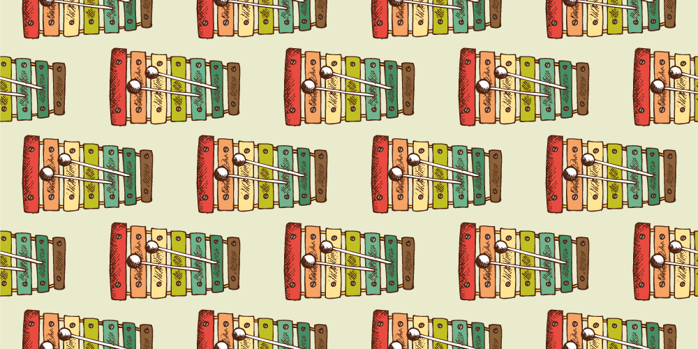 Vinil podovi tinejdžeri šareni uzorak ksilofona - TenStickers