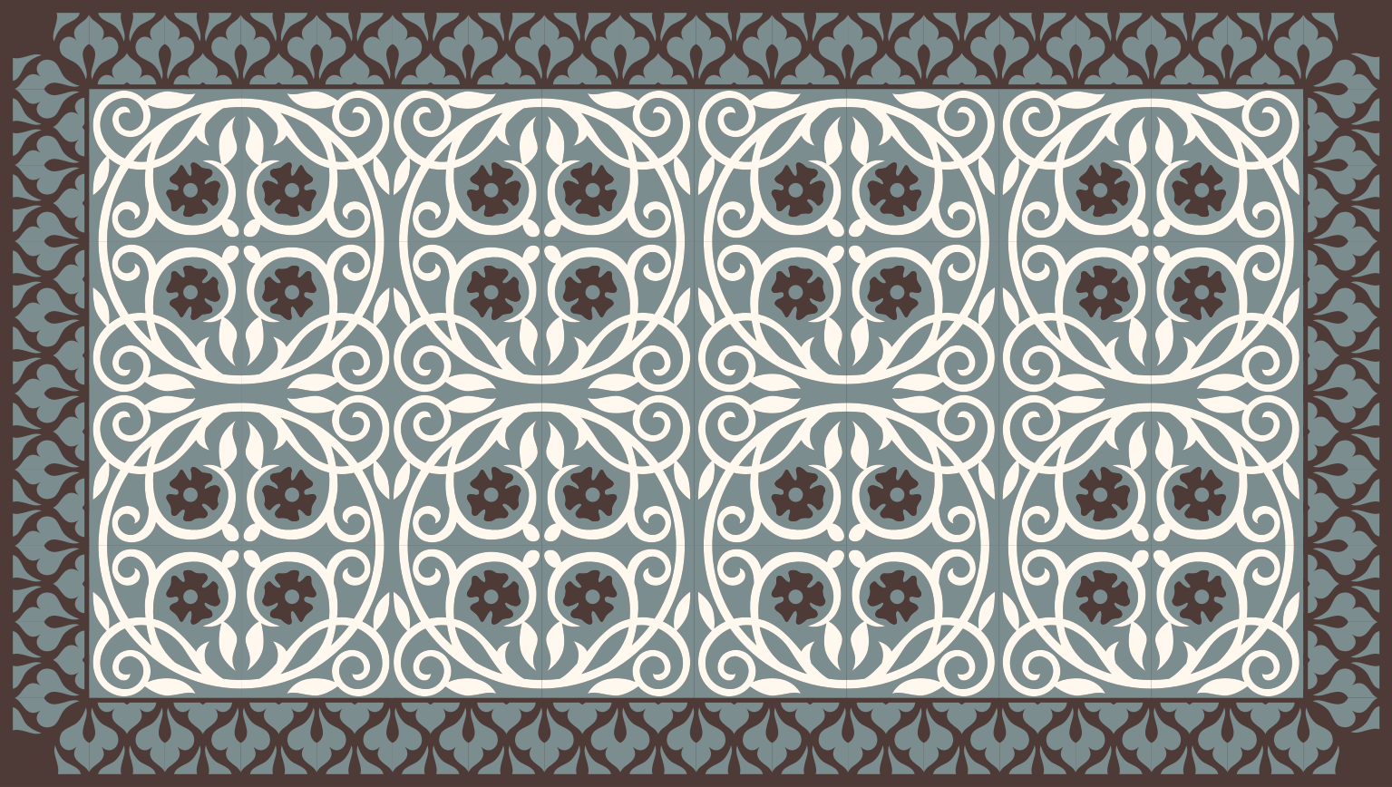 Vinil podovi za kupatilo aranžman cvjetnih elemenata - TenStickers