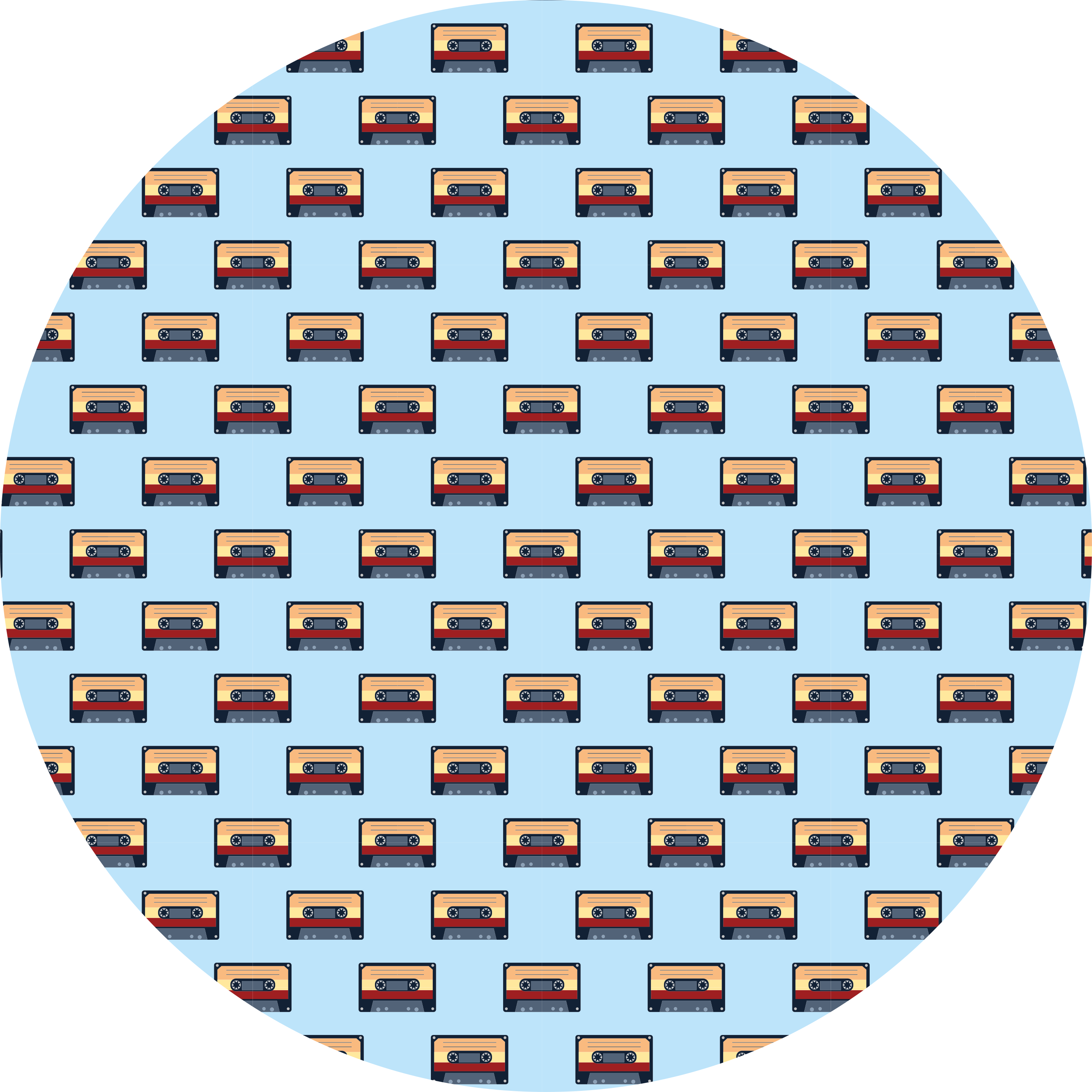 Vinil podovi berba koncept retro kaseta - TenStickers