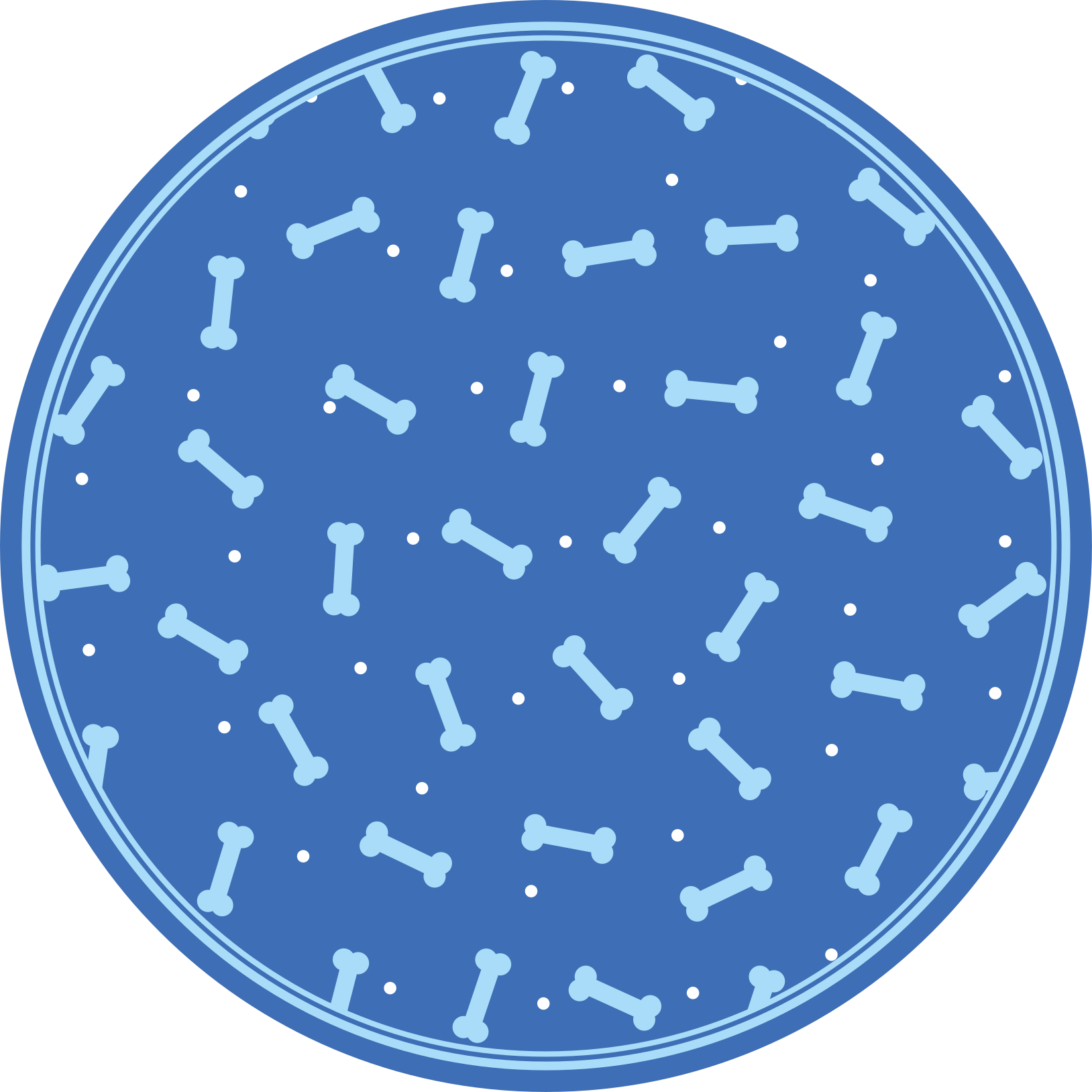 Vinil podovi kružni igra uzoraka kostiju - TenStickers