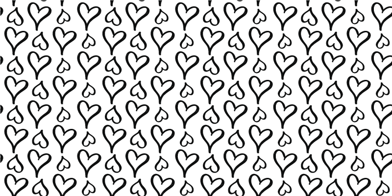 Vinil podovi tekstura uzorak crnog srca - TenStickers