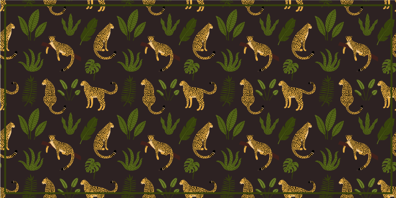Vinil podovi otisak životinja uzorak leopardovog lišća - TenStickers