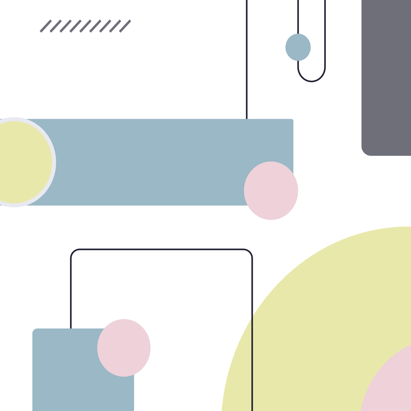 Vinil podovi minimalistički apstraktni pastelni oblici - TenStickers