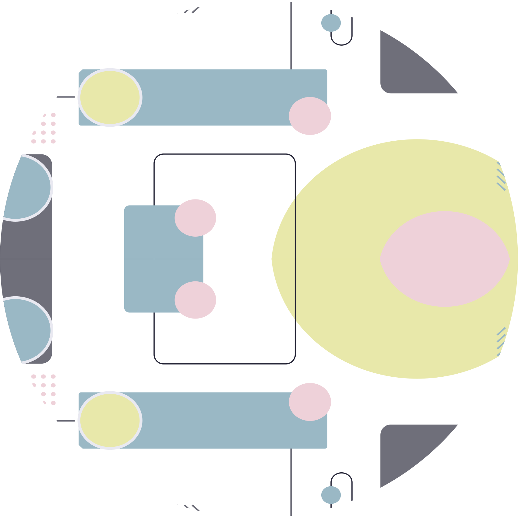 Vinil podovi geometrijski apstraktni kružni oblici - TenStickers