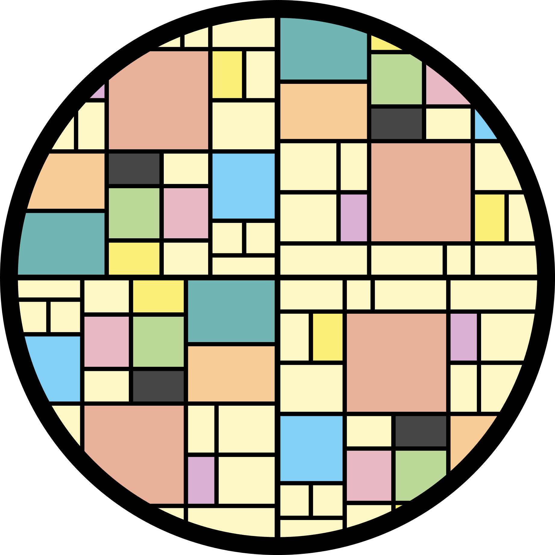 Vinil podovi geometrijski u šarenom blok uzorku - TenStickers