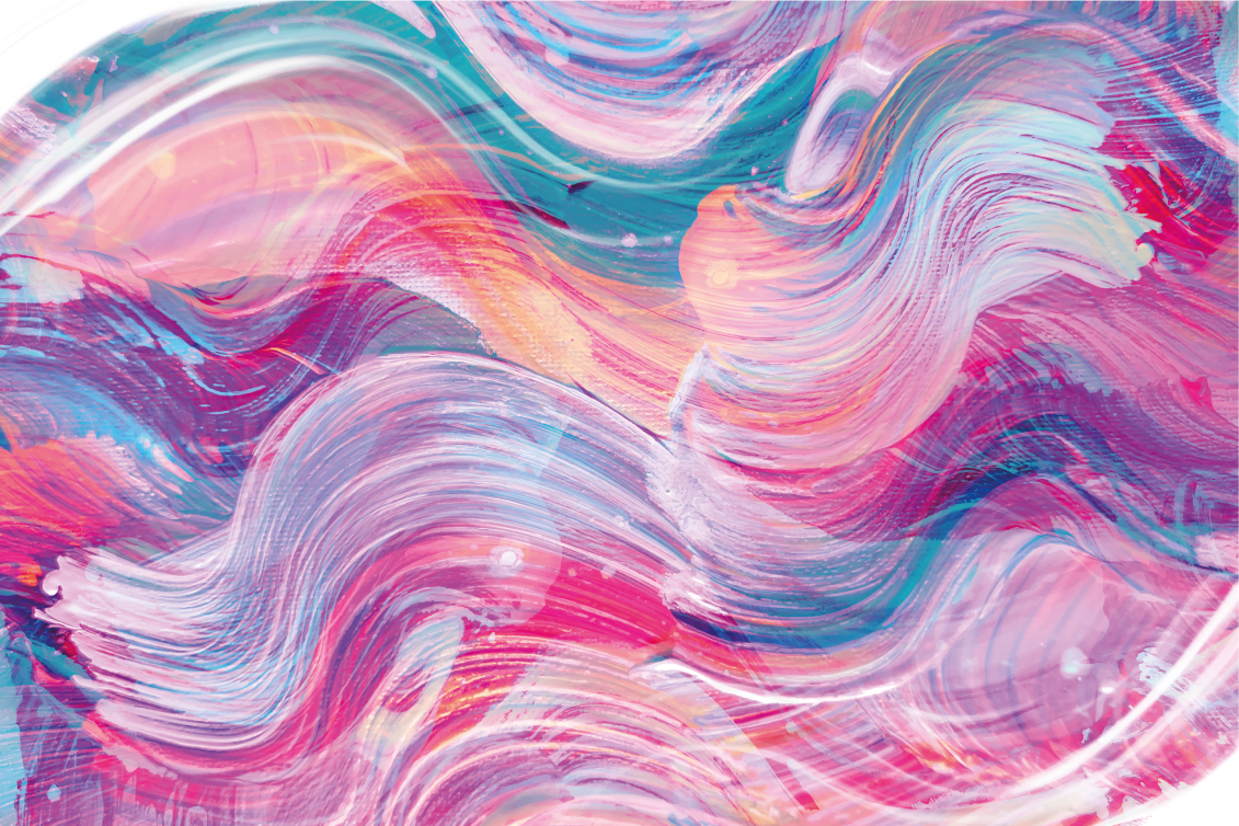 Drugi vinil podovi živahne apstraktne krivulje - TenStickers