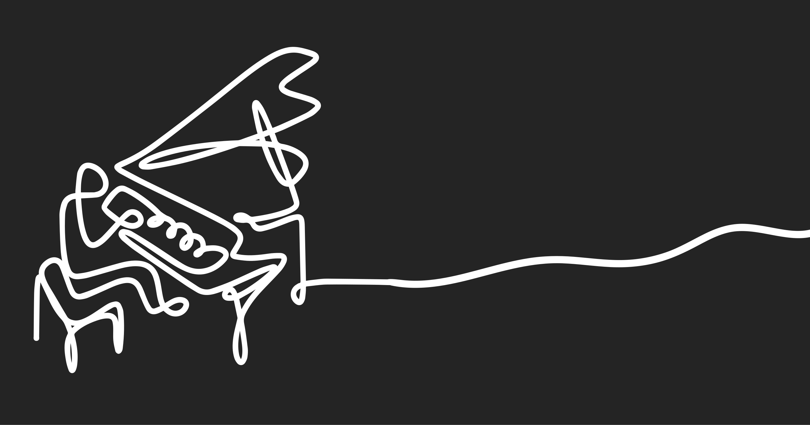 Vinil podovi moderan glasovirska linija art - TenStickers