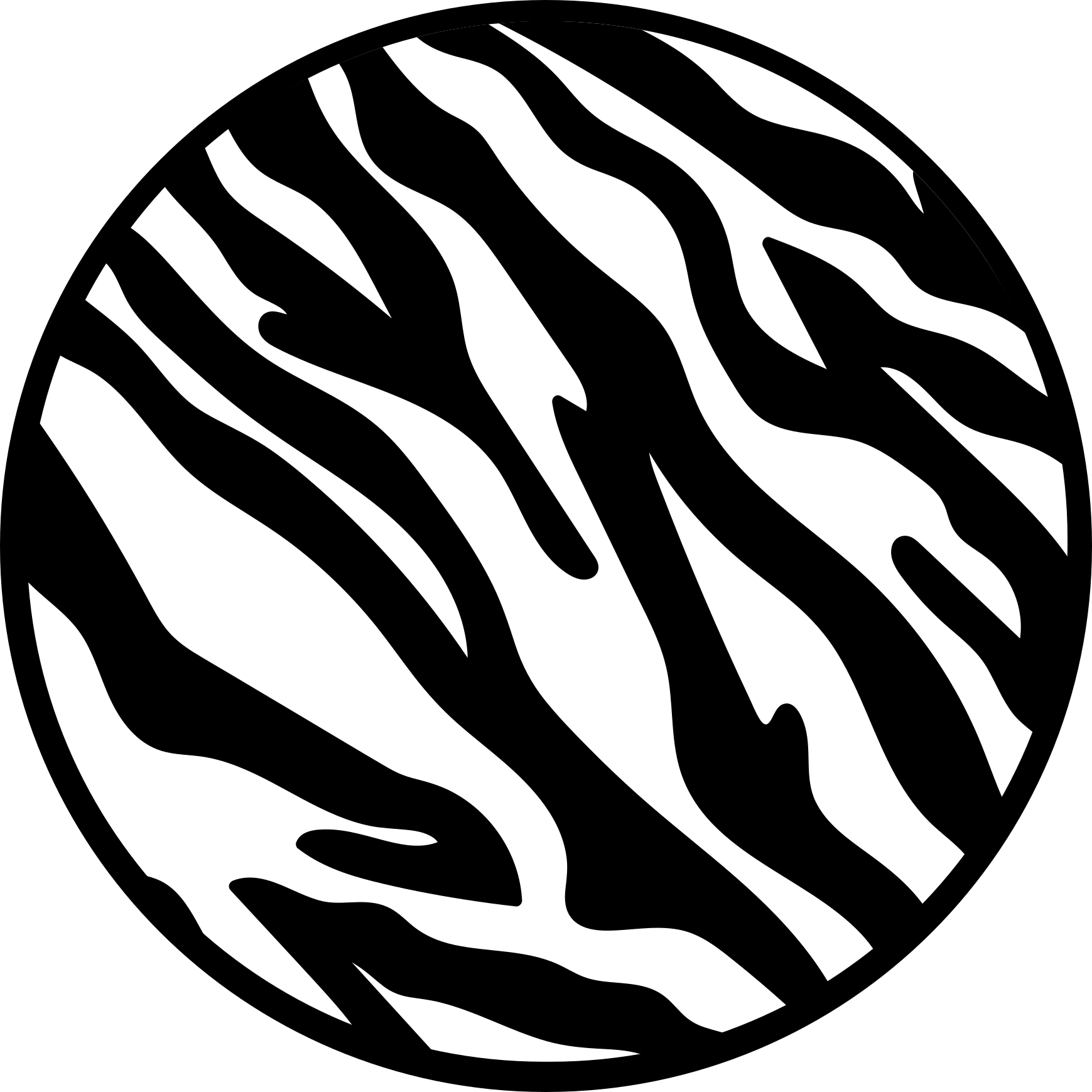 Vinil podovi otisak životinja uz uzorak zebra pruga - TenStickers