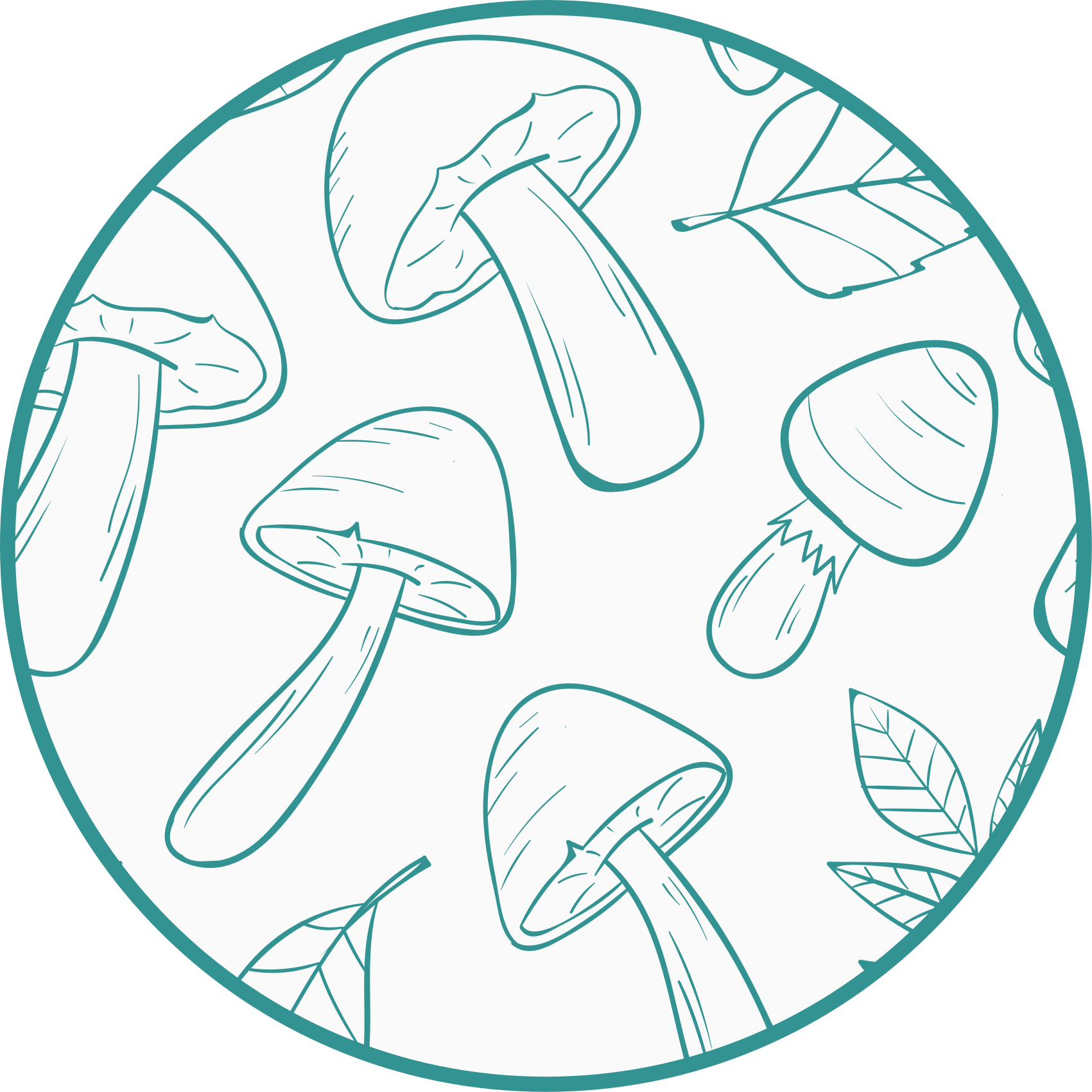 Vinil podovi priroda motiv lista gljive - TenStickers