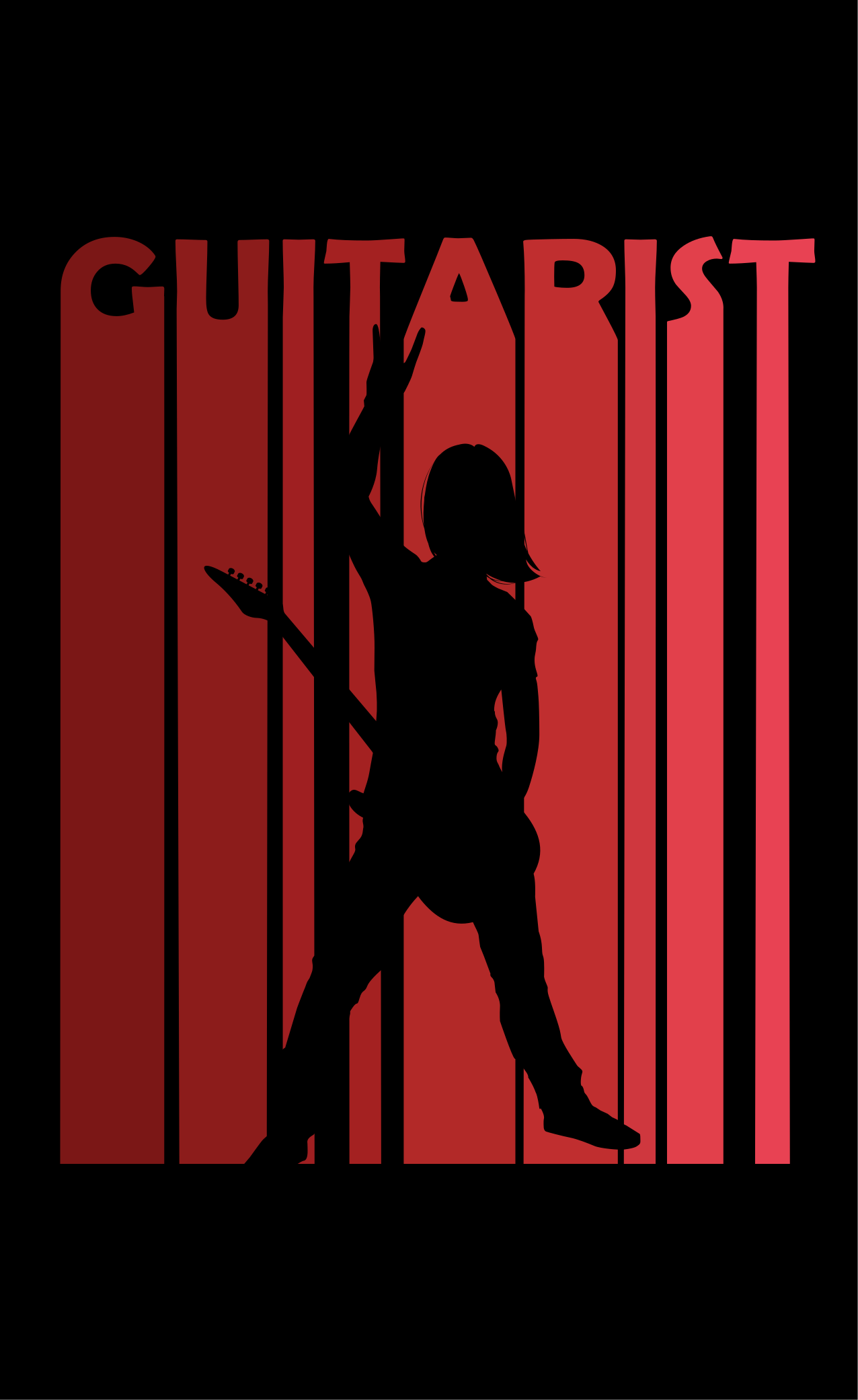 Vinil podovi tekstura silueta gitarista - TenStickers