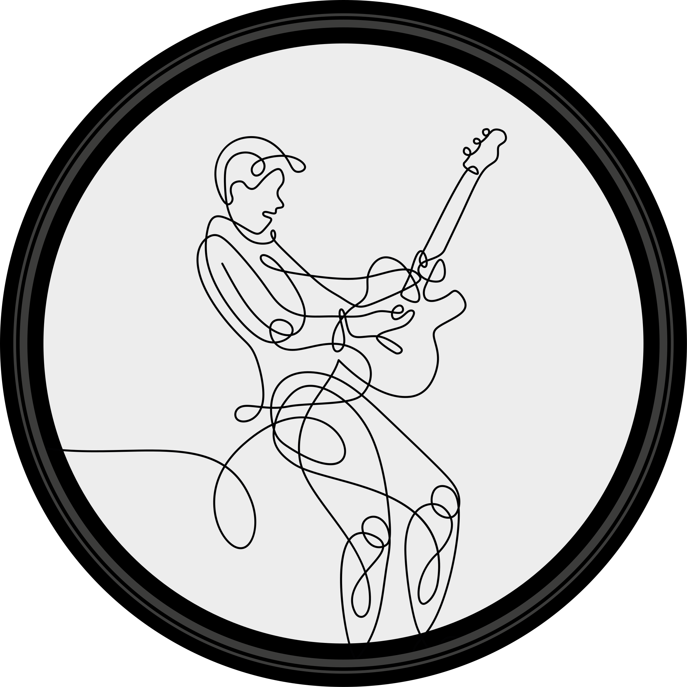 Gitara elegantan minimalistički dizajn moderan tepih - TenStickers