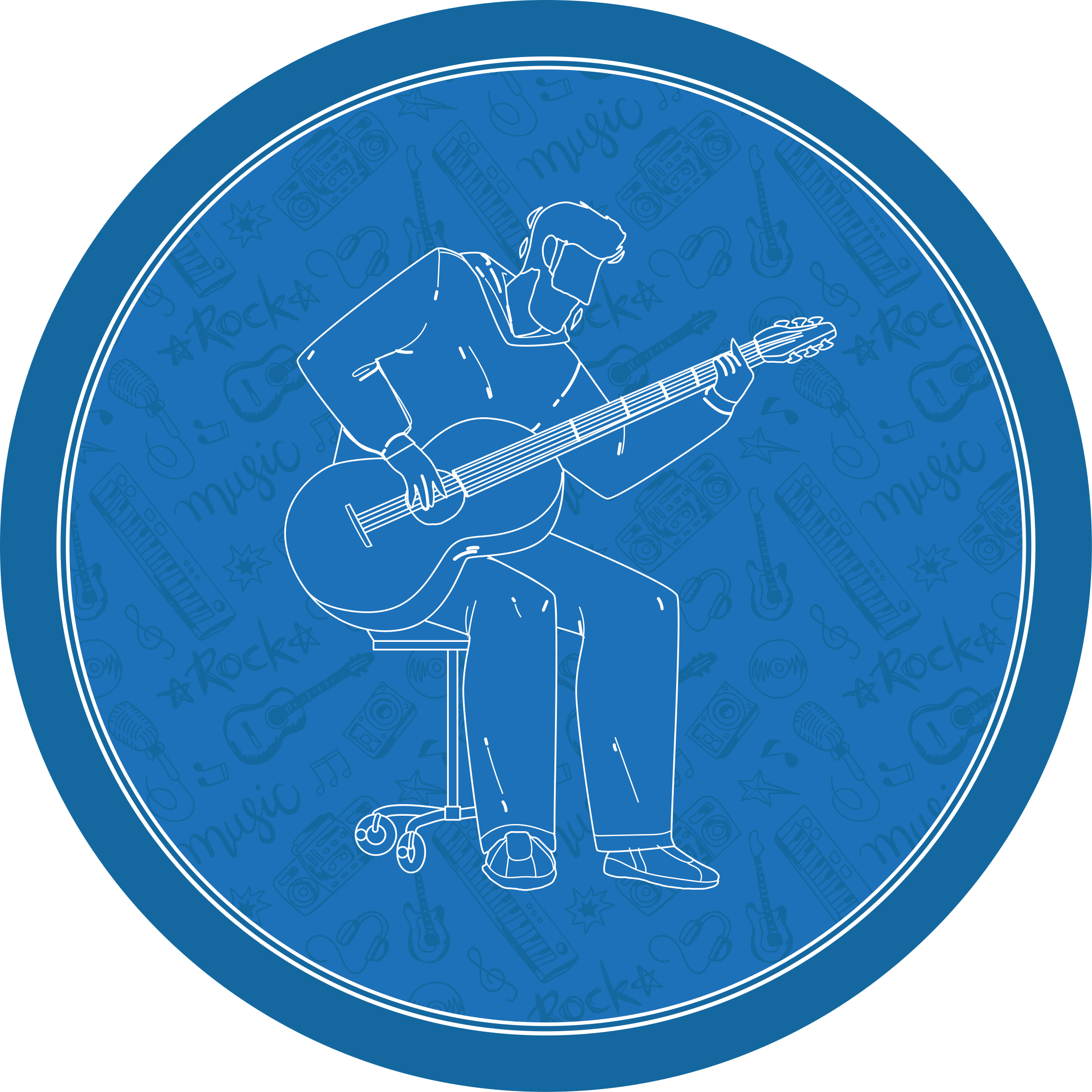 Vinil podovi tekstura glazbene vibracije - TenStickers