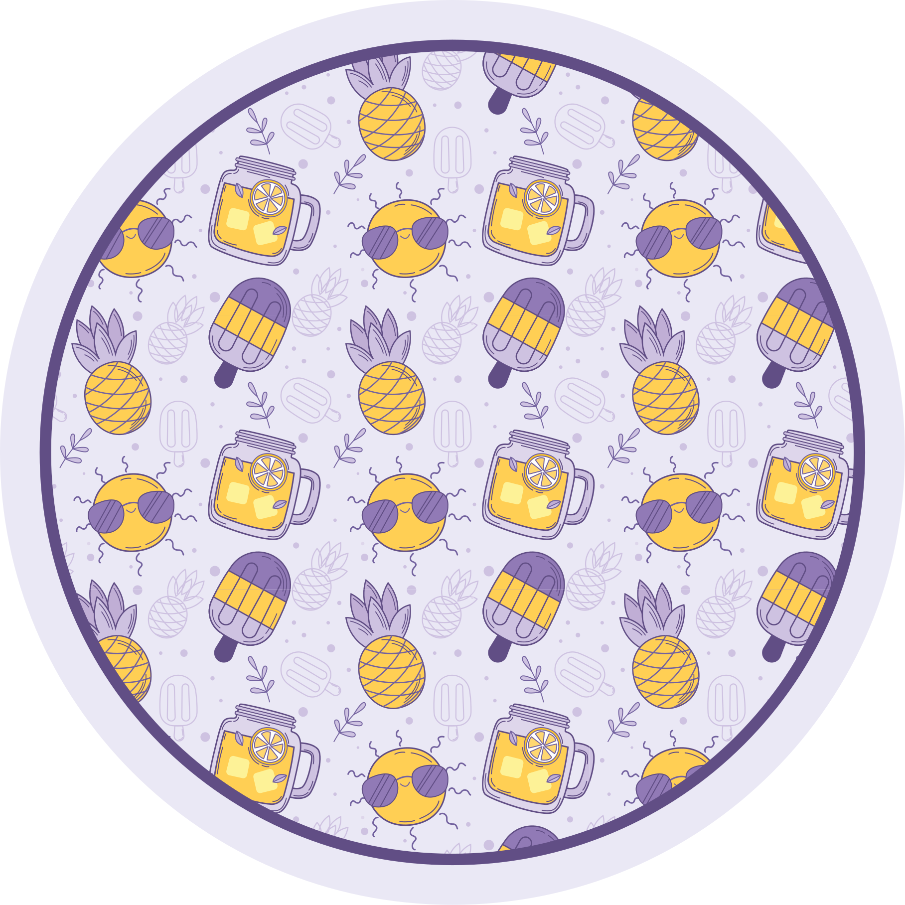 Drugi vinil podovi tropska ljetna zabava - TenStickers