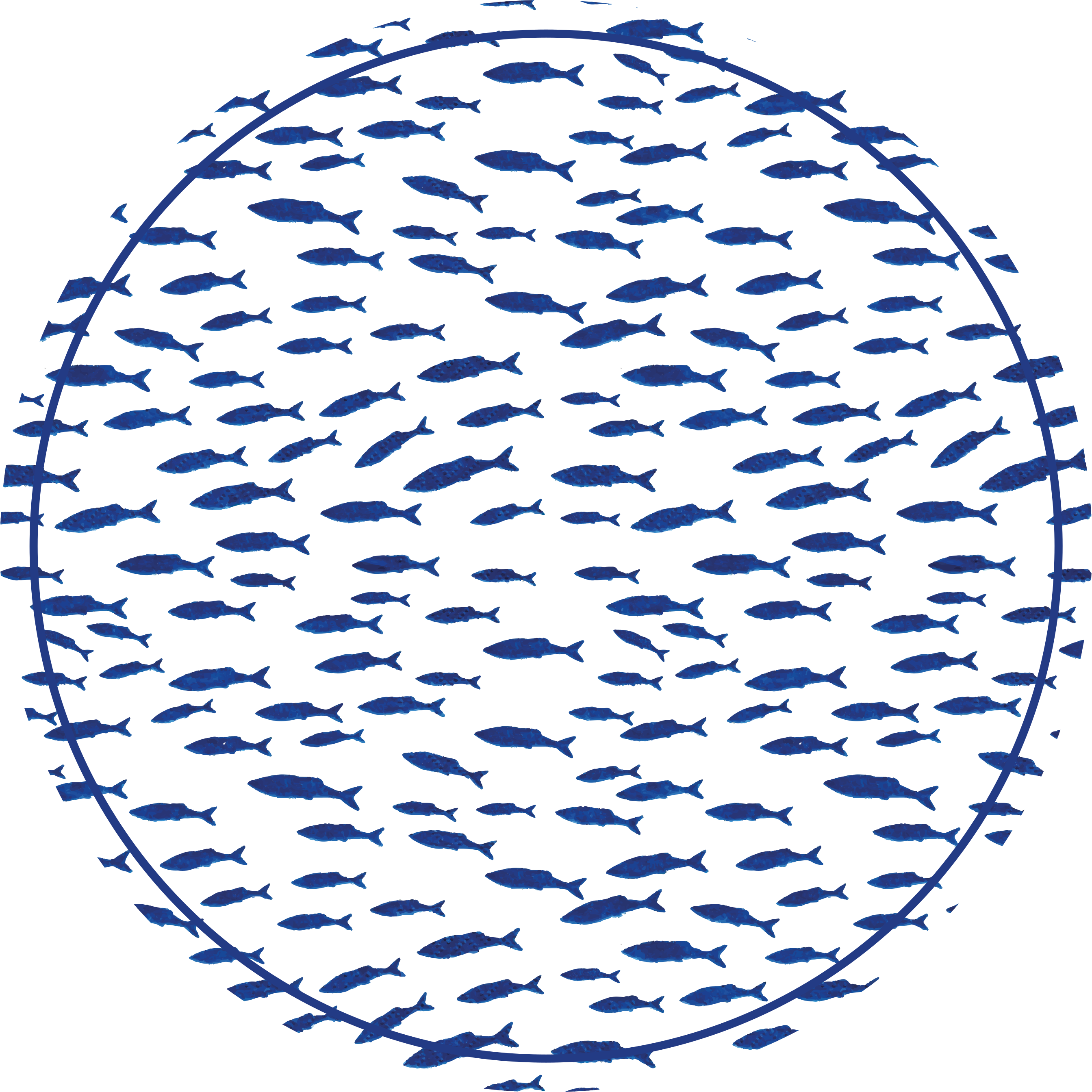 Vinil podovi otisak životinja jato riba - TenStickers