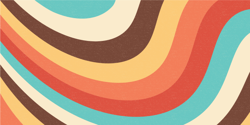 Vinil podovi moderan retro valni uzorak - TenStickers