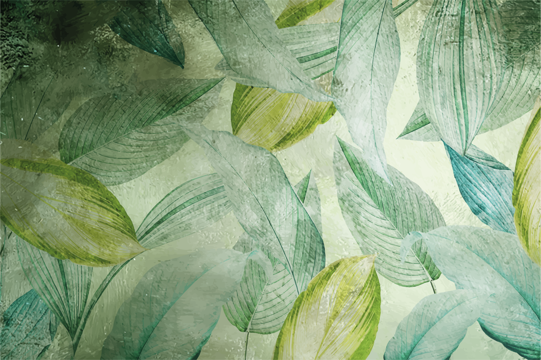 Vinil podovi priroda motiv živopisnog zelenila - TenStickers