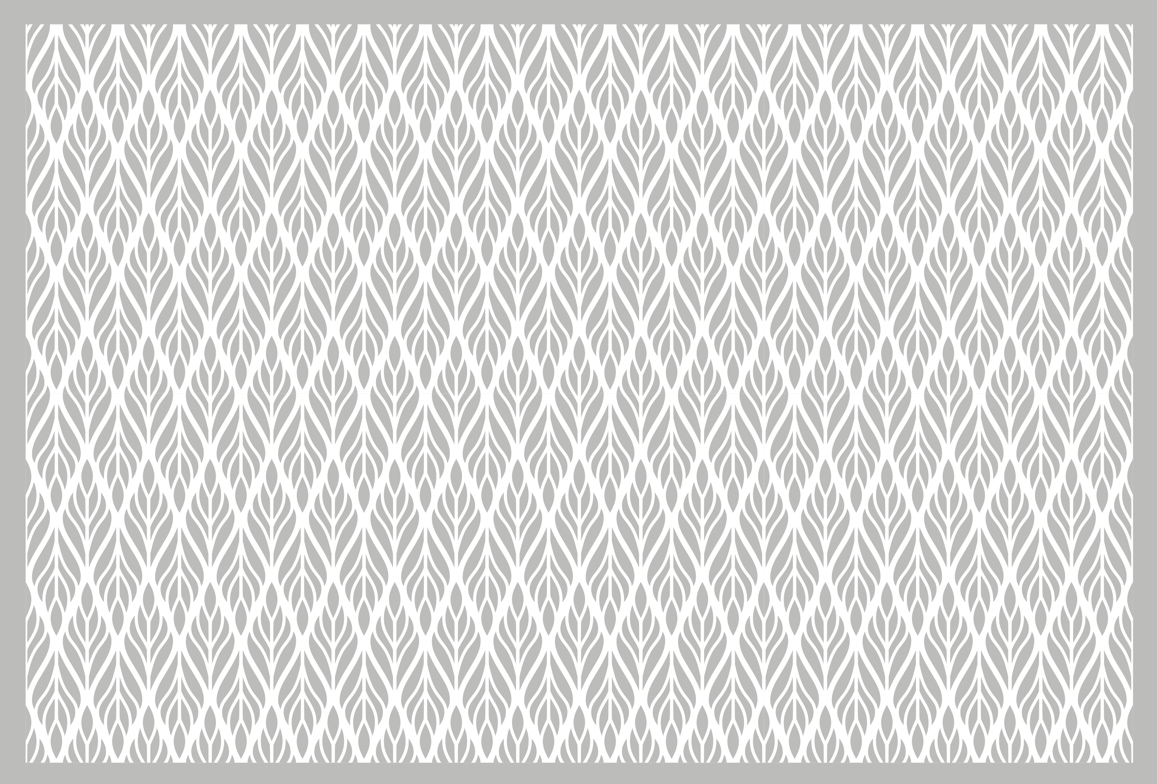 Vinil podovi moderan uzorak sivog lišća - TenStickers