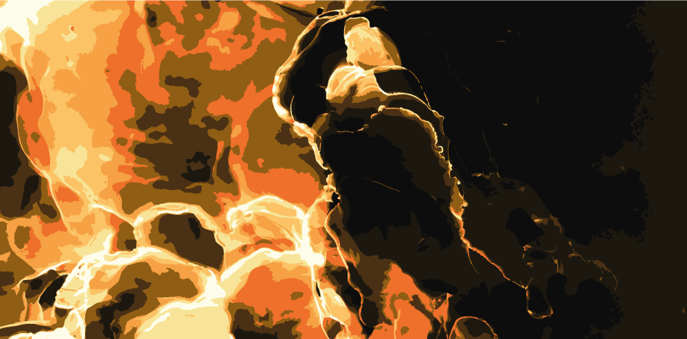 Mramorni vinilni tepih vatreni efekt - TenStickers