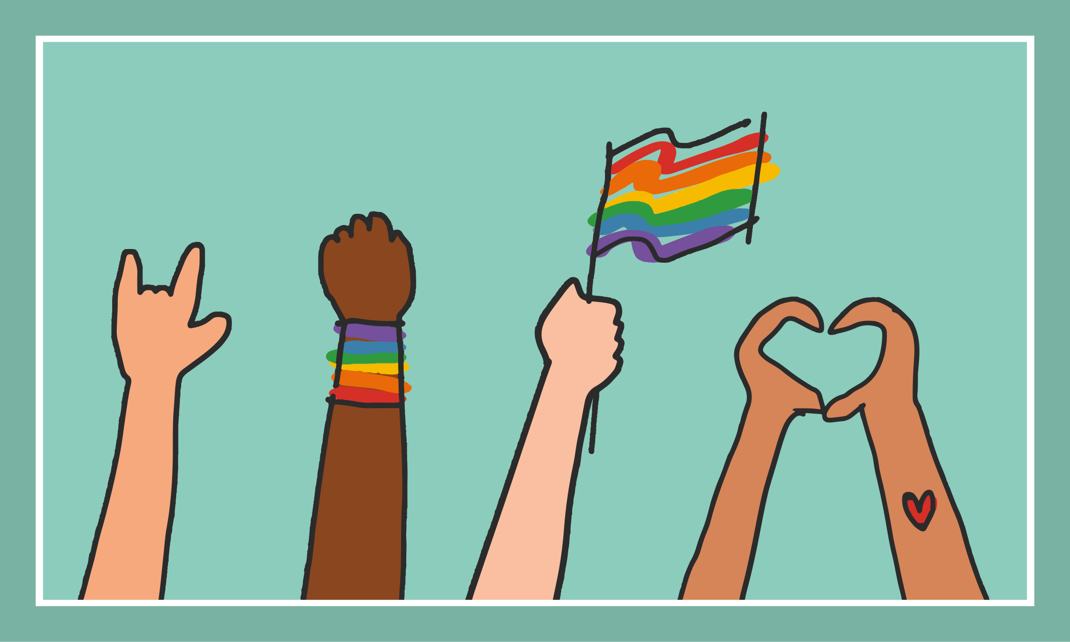 Vinil podovi događaji raznolike ruke gore - TenStickers