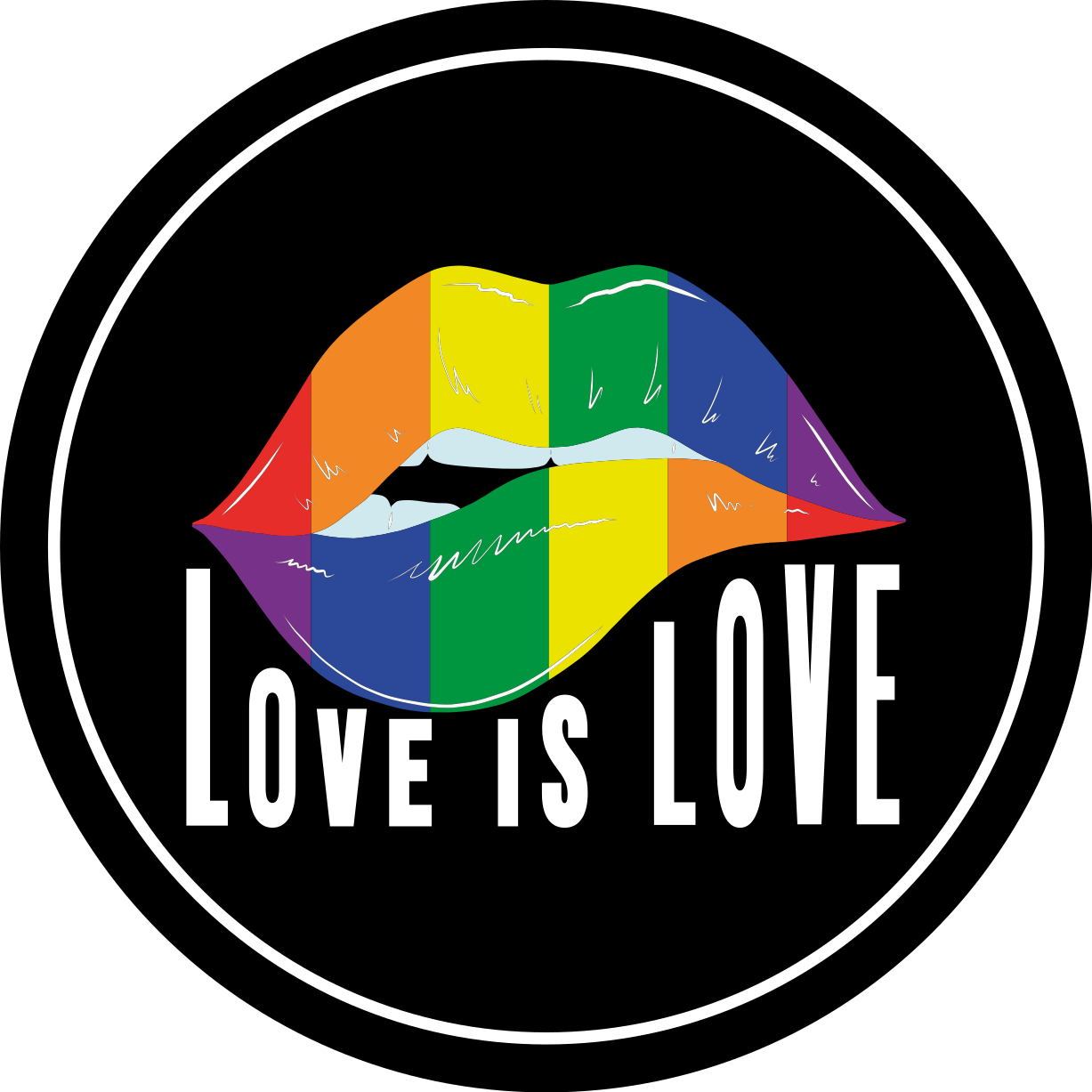 Vinilne prostirke s frazama šareni motiv usana - TenStickers