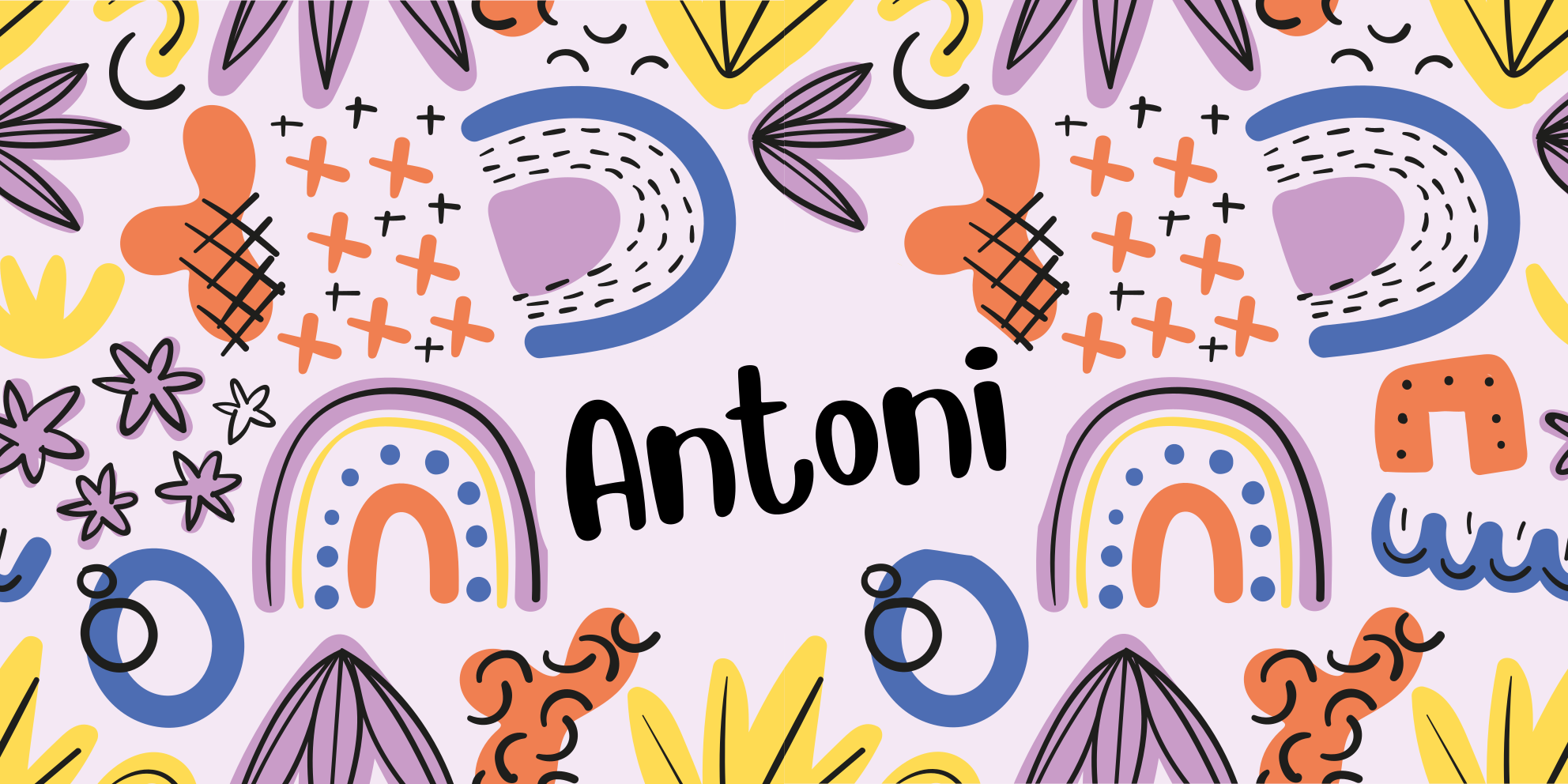 Drugi vinil podovi nordijska geometrija s imenom - TenStickers