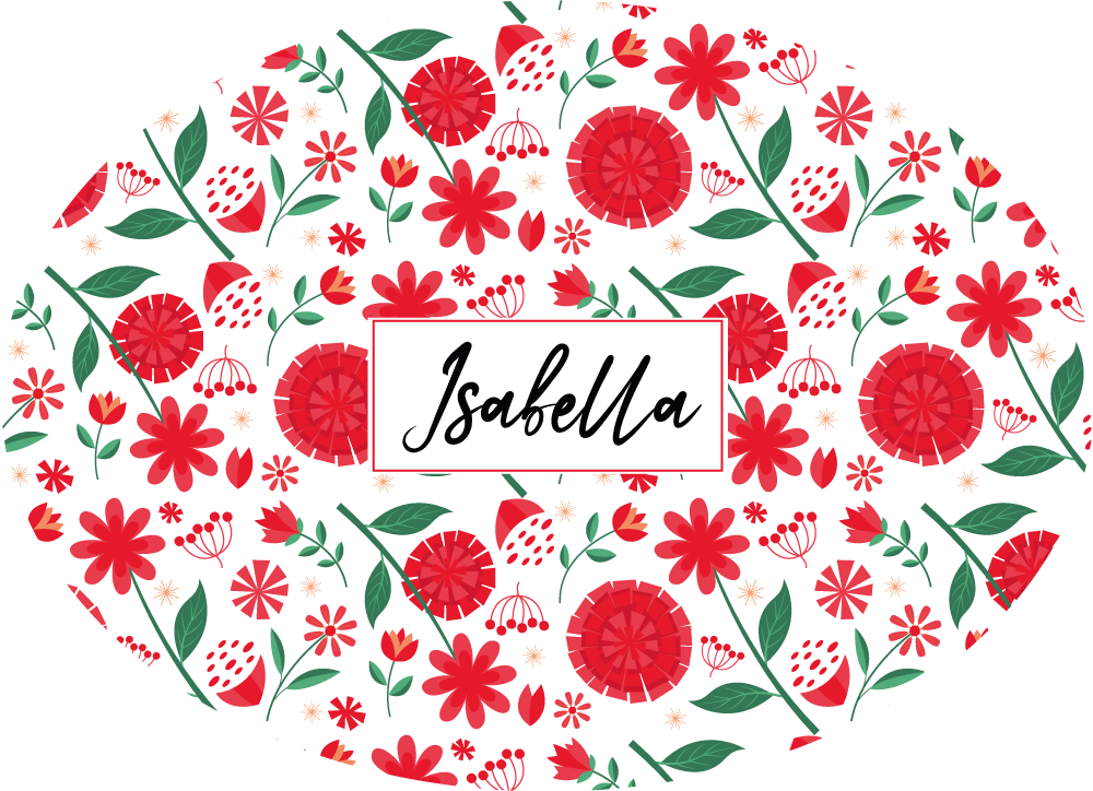 Vinil podovi spavaća soba crveno cvijeće po narudžbi - TenStickers