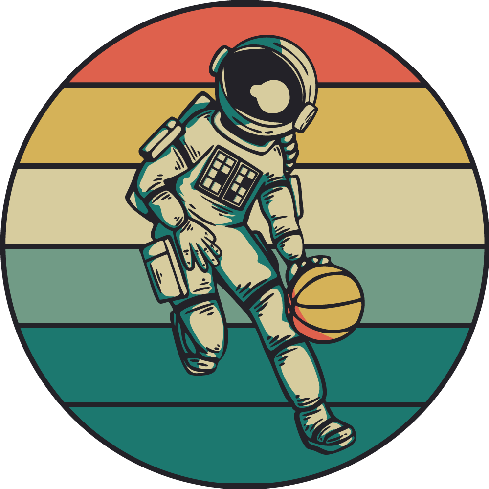 Vinil podovi igre astronautska košarkaška igra - TenStickers