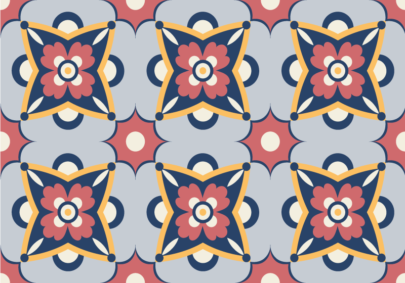 Vinil podovi mozaik botanički sivi sastav - TenStickers