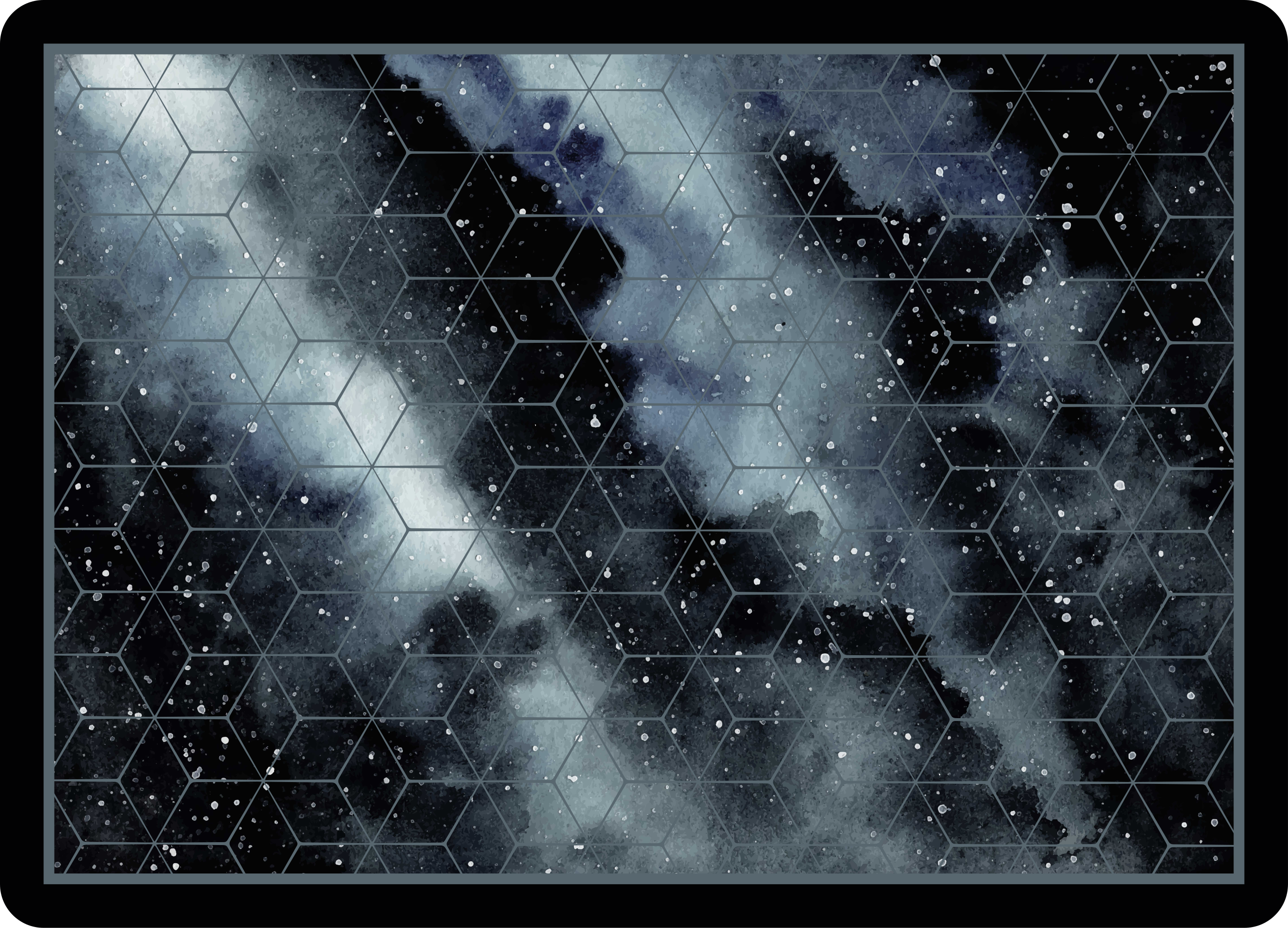 Vinil podovi tinejdžeri uzorak šesterokutne galaksije - TenStickers