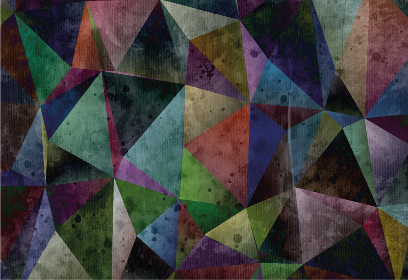 Vinil podovi geometrijski šareni trokutasti mozaik - TenStickers