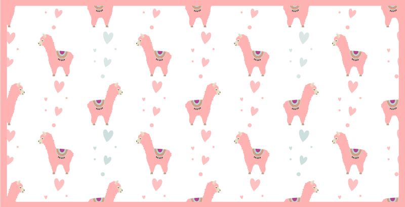 Vinil podovi rasadnici ljubavni uzorak lame - TenStickers