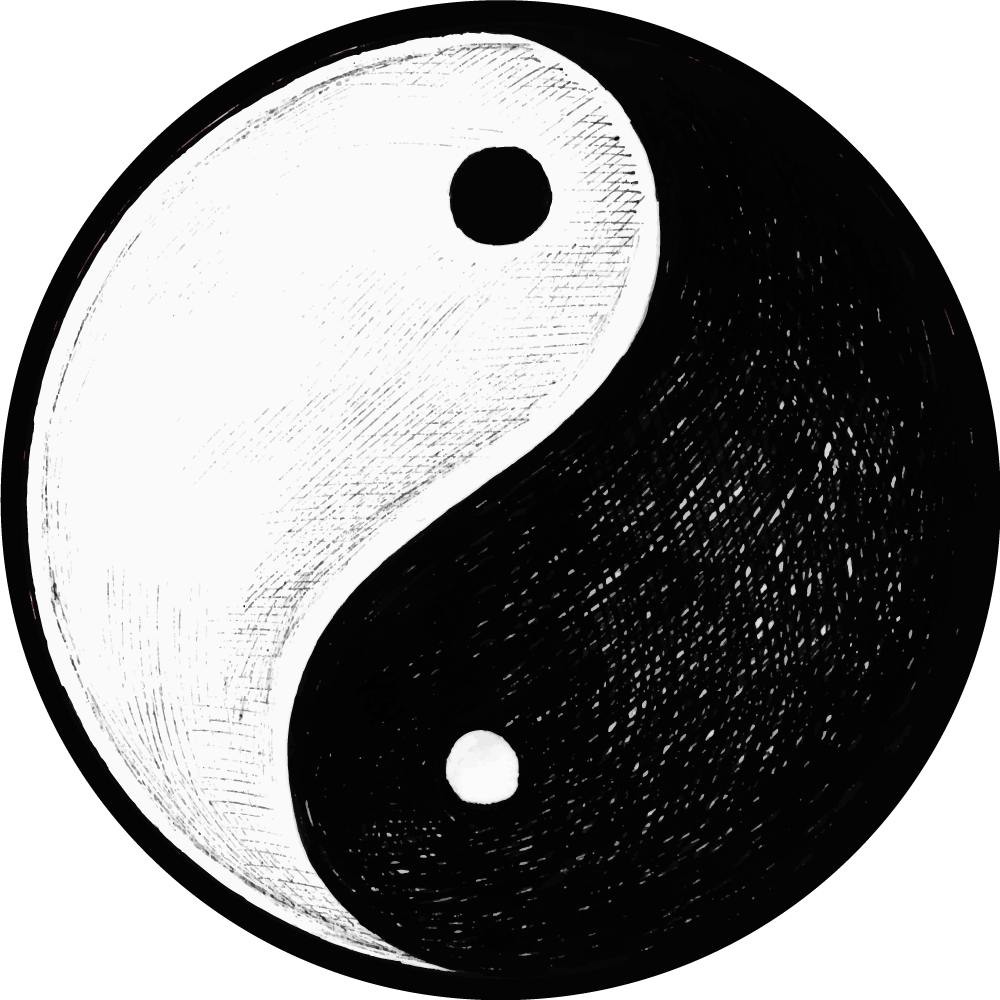 Izvorni yin yang balans moderni tepih - TenStickers
