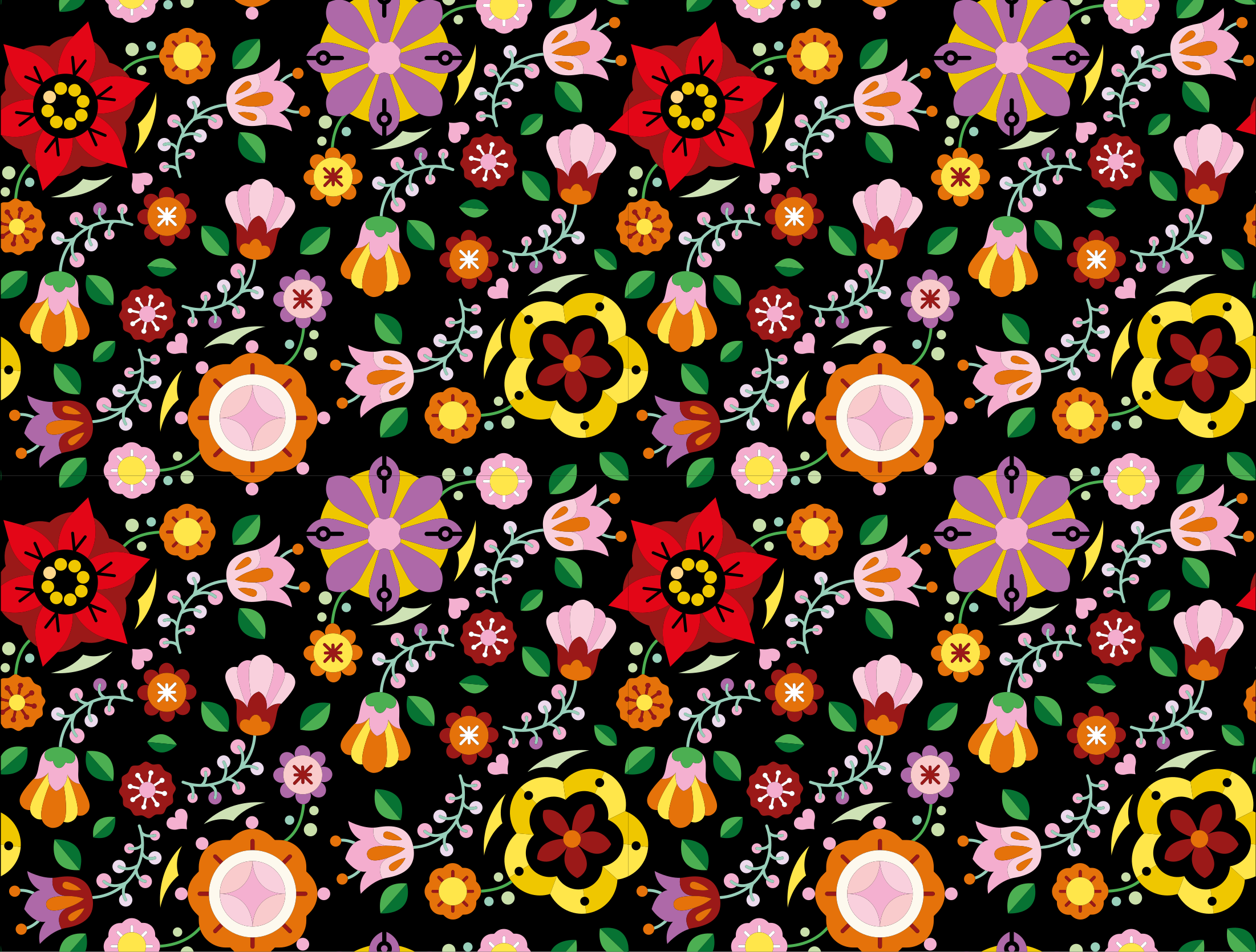 Vinil podovi cvijeće i biljke svijetla botanička ilustracija - TenStickers