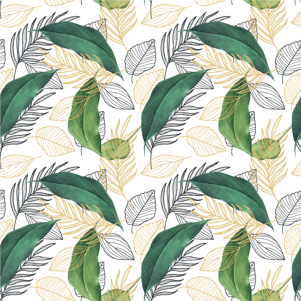 Vinil podovi priroda bogati element lišća - TenStickers