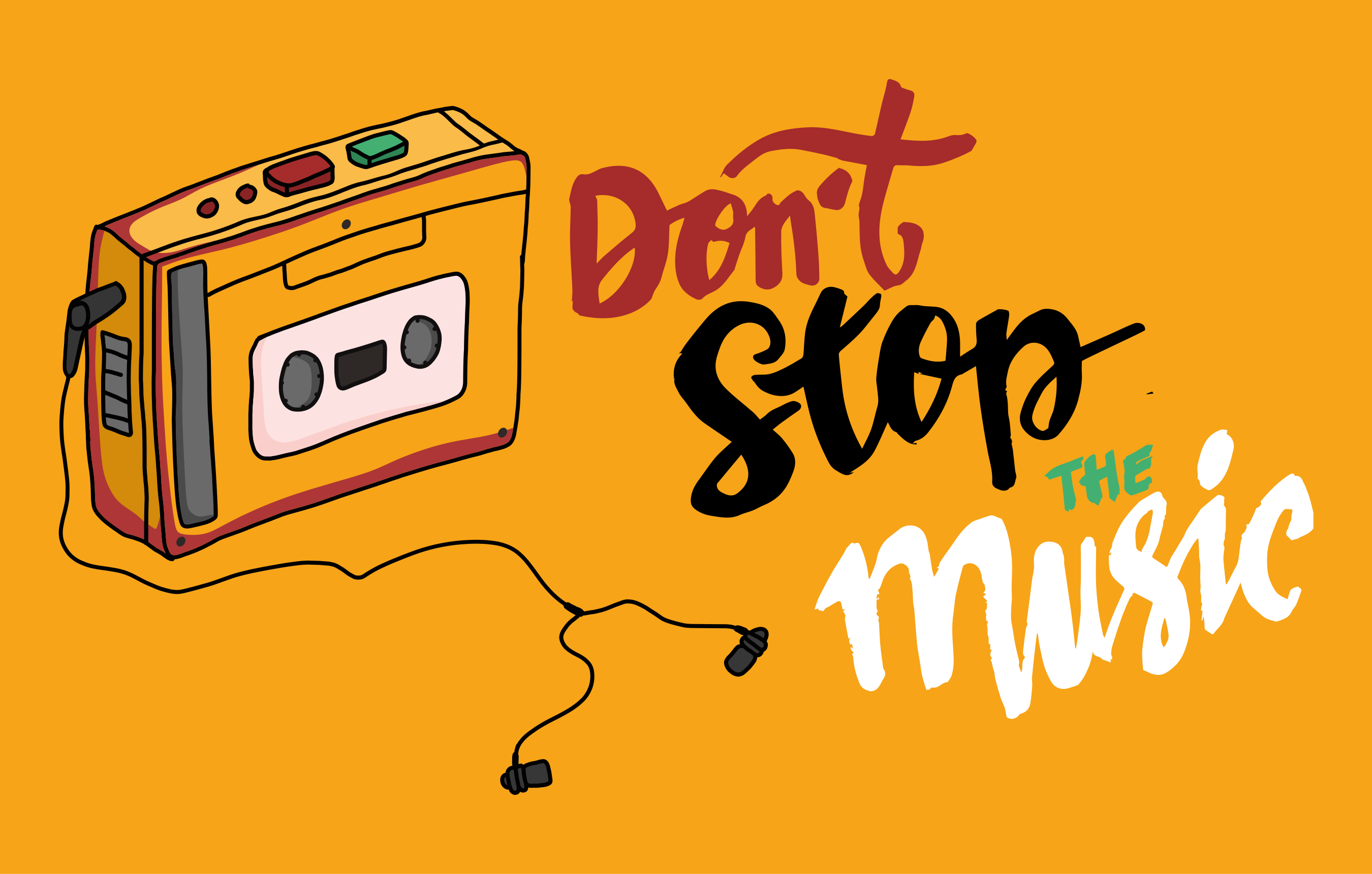 Vinilne prostirke s frazama tema retro kasete - TenStickers