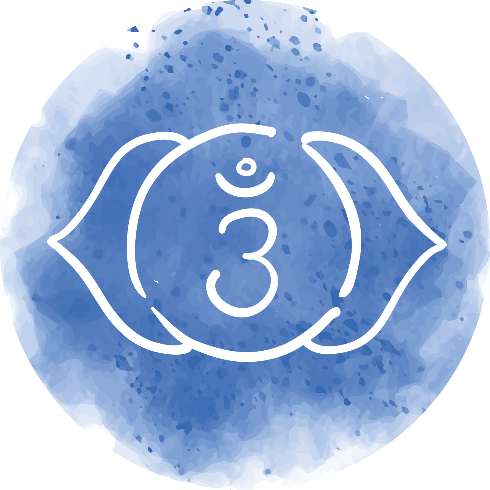 Vinil podovi mandala smirujući plavi simbol - TenStickers