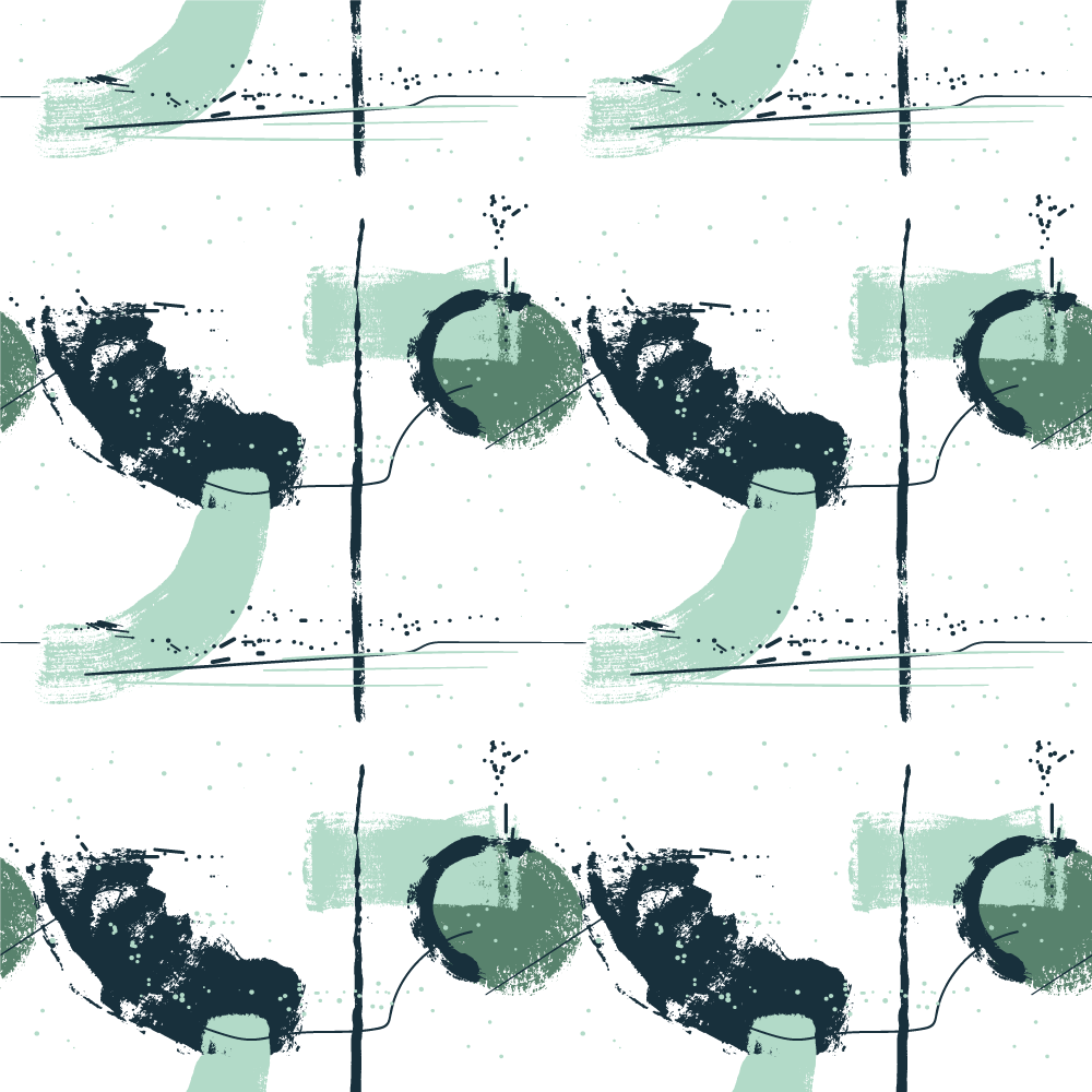 Tirkizni oblici apstrakcija moderni tepih - TenStickers