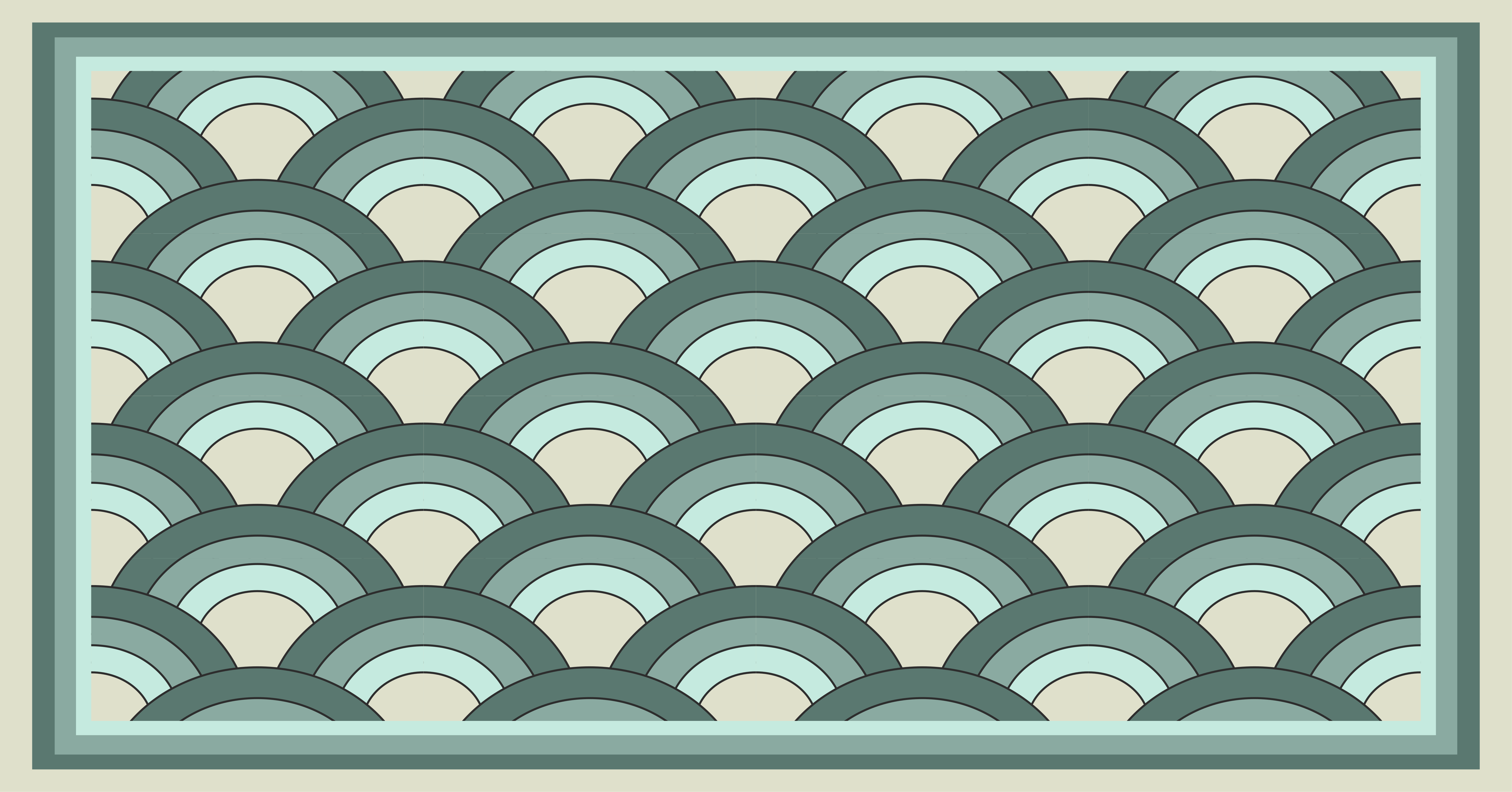 Vinil podovi mozaik elegantni geometrijski valovi - TenStickers