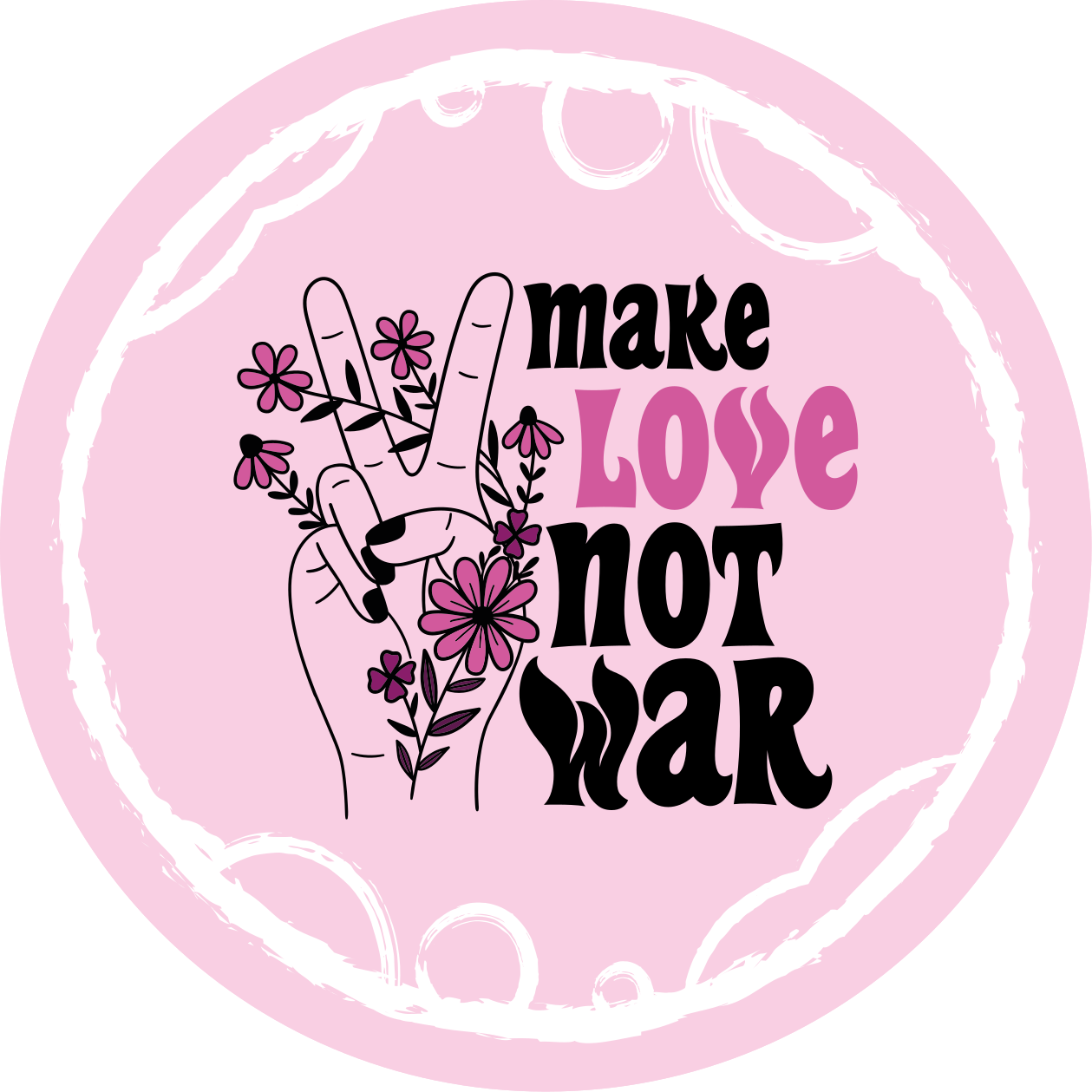 Vinilne prostirke s frazama mirna ljubavna poruka - TenStickers