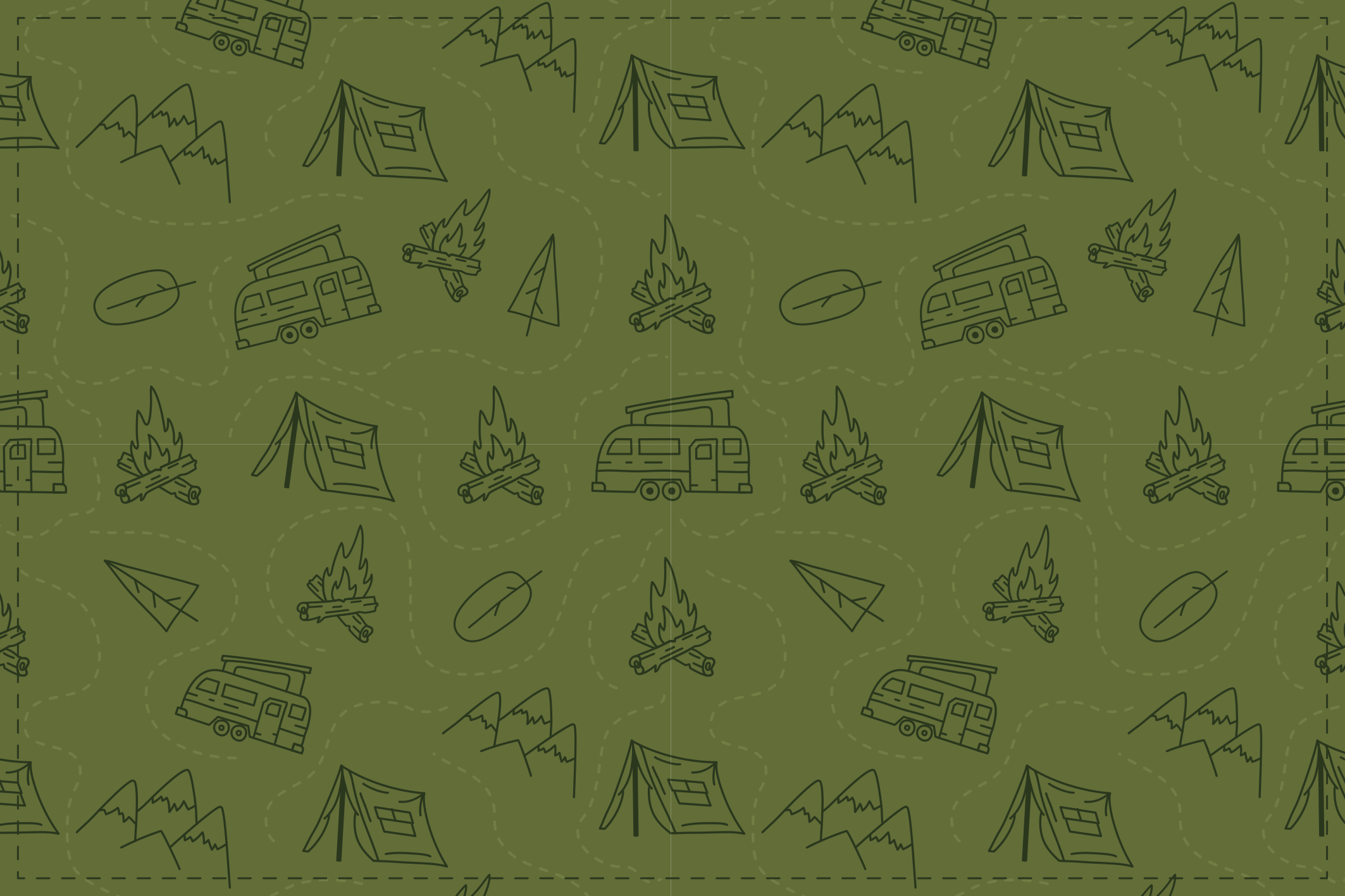 Vinil podovi priroda tema avanture kampiranja - TenStickers