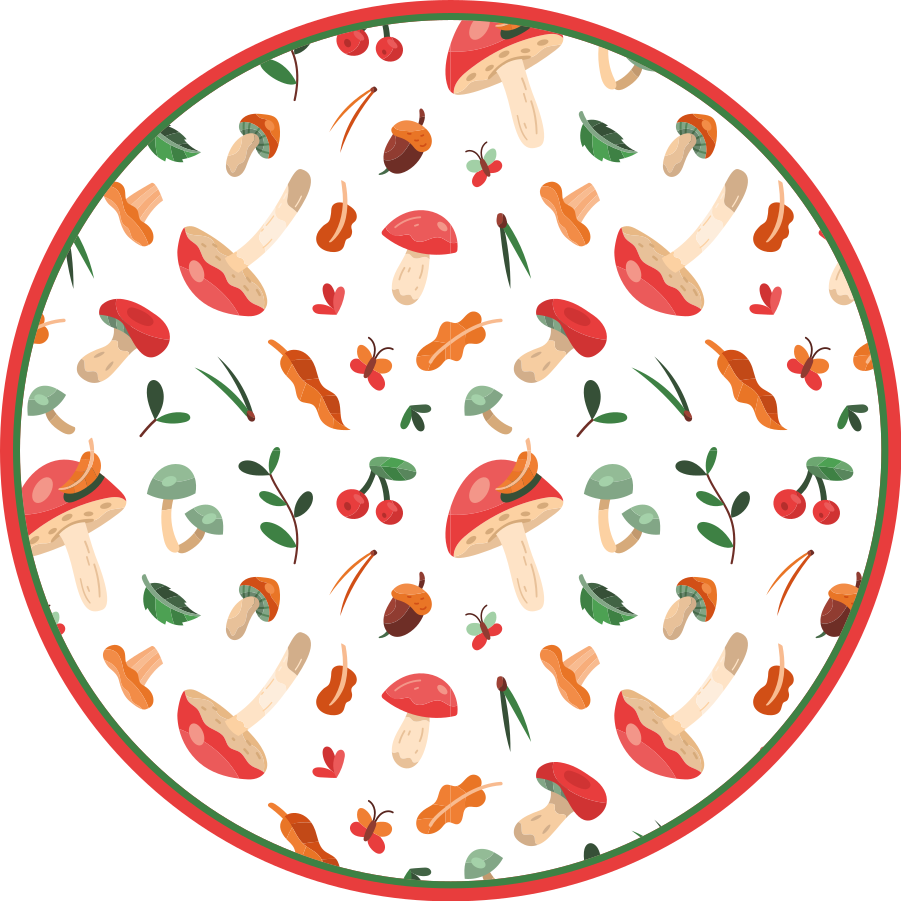 Vinil podovi cvijeće i biljke cvjetni motiv gljive - TenStickers