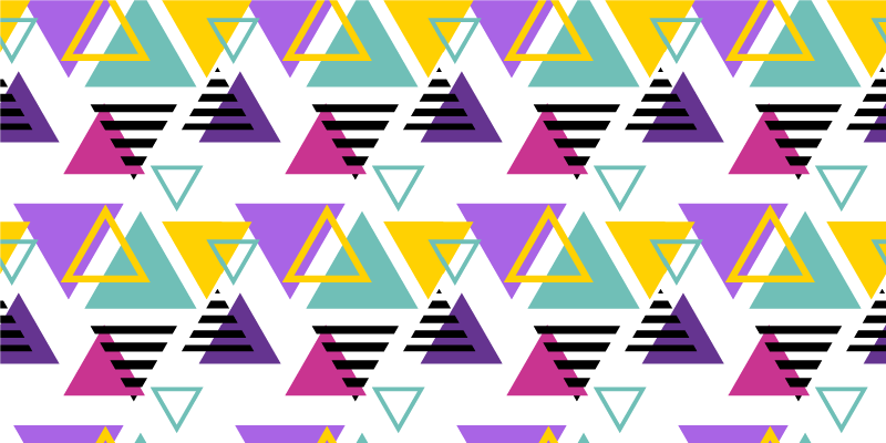 Vinil podovi geometrijski šareni trokutasti aranžman - TenStickers