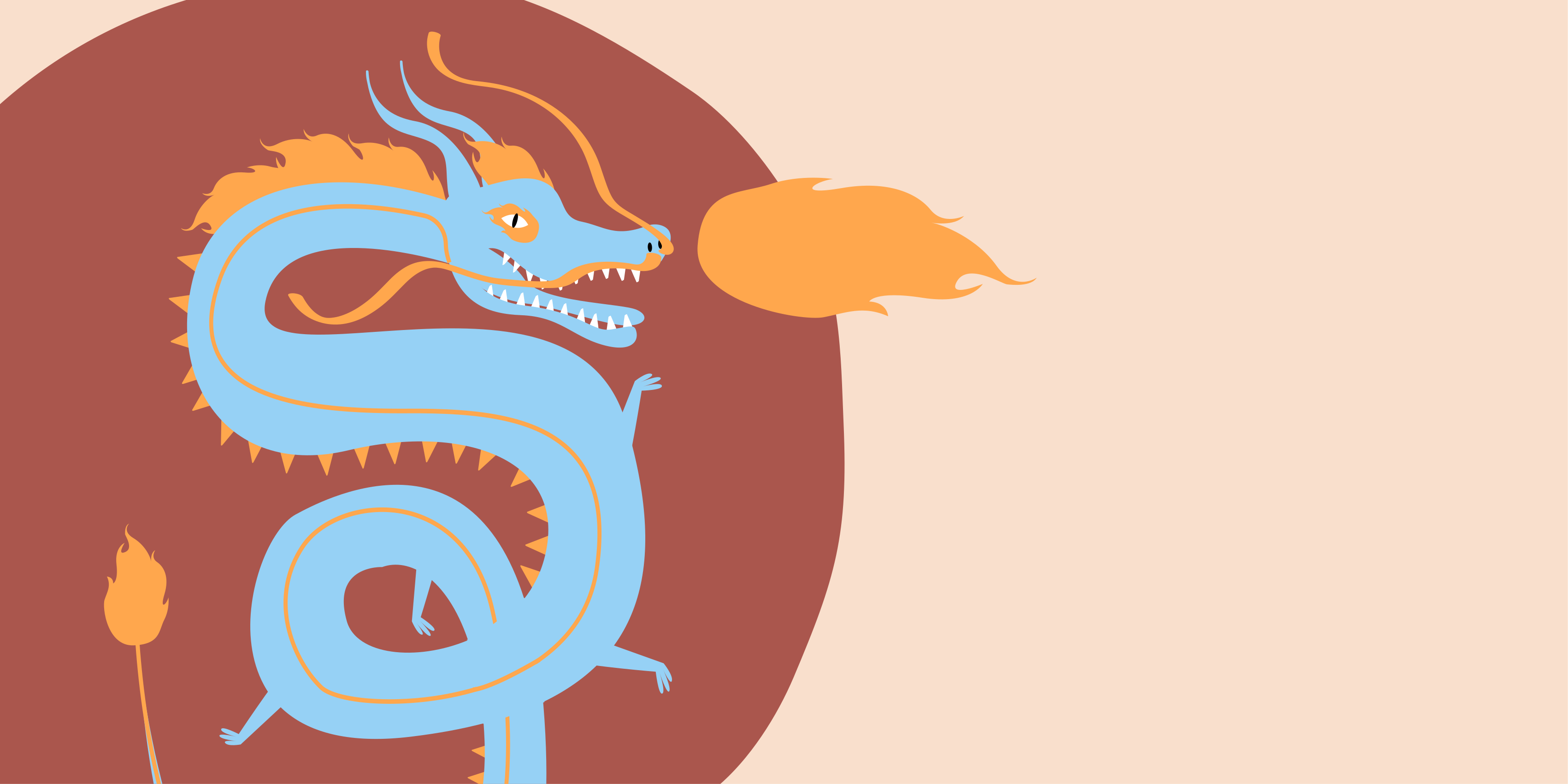 Vinil podovi etnički zmajev duh - TenStickers