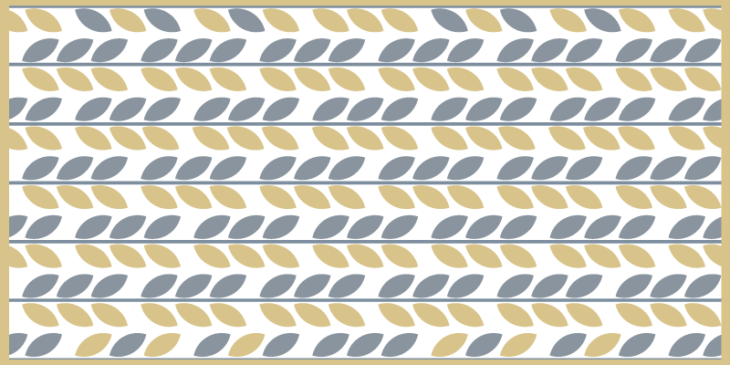 Vinil podovi priroda pruge s uzorkom lisnatog lišća - TenStickers