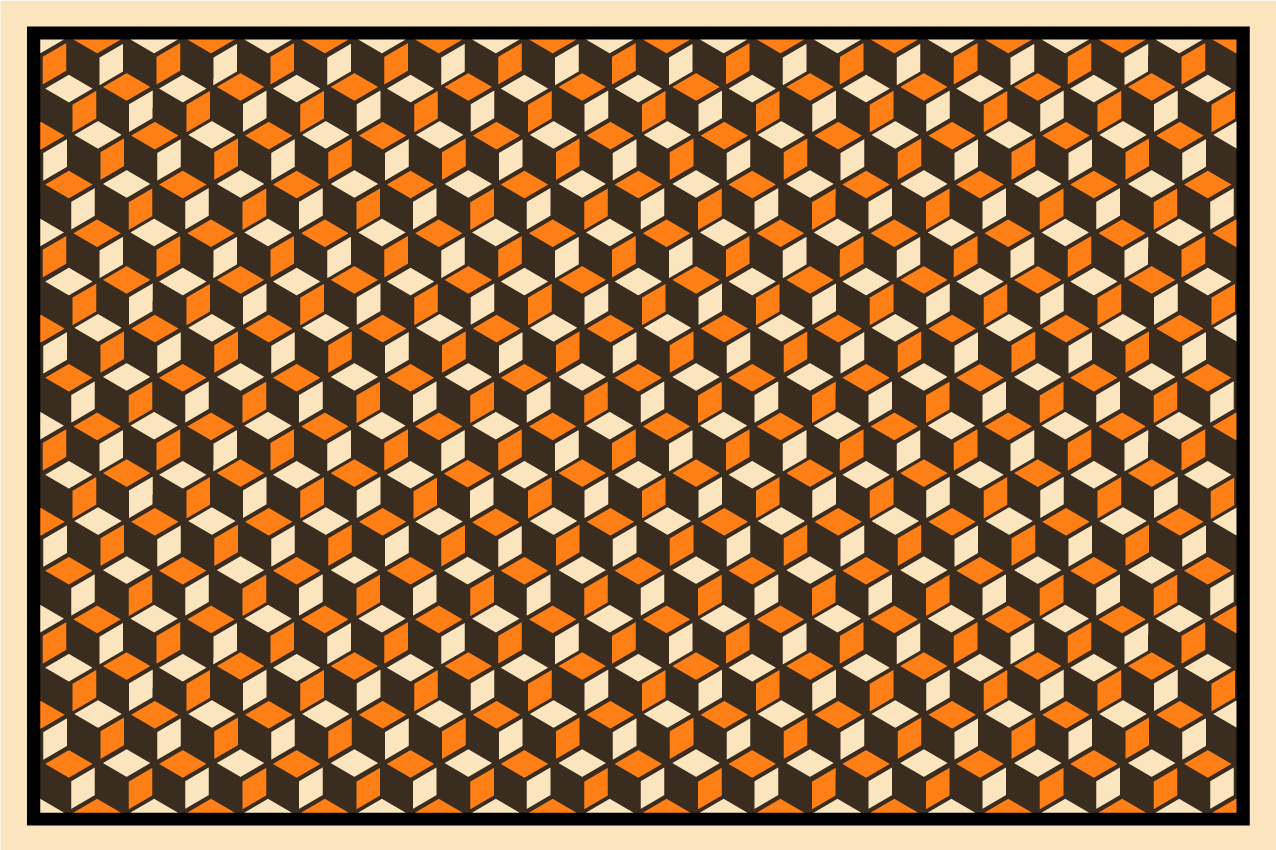 Vinil podovi geometrijski živopisni šesterokutni oblici - TenStickers